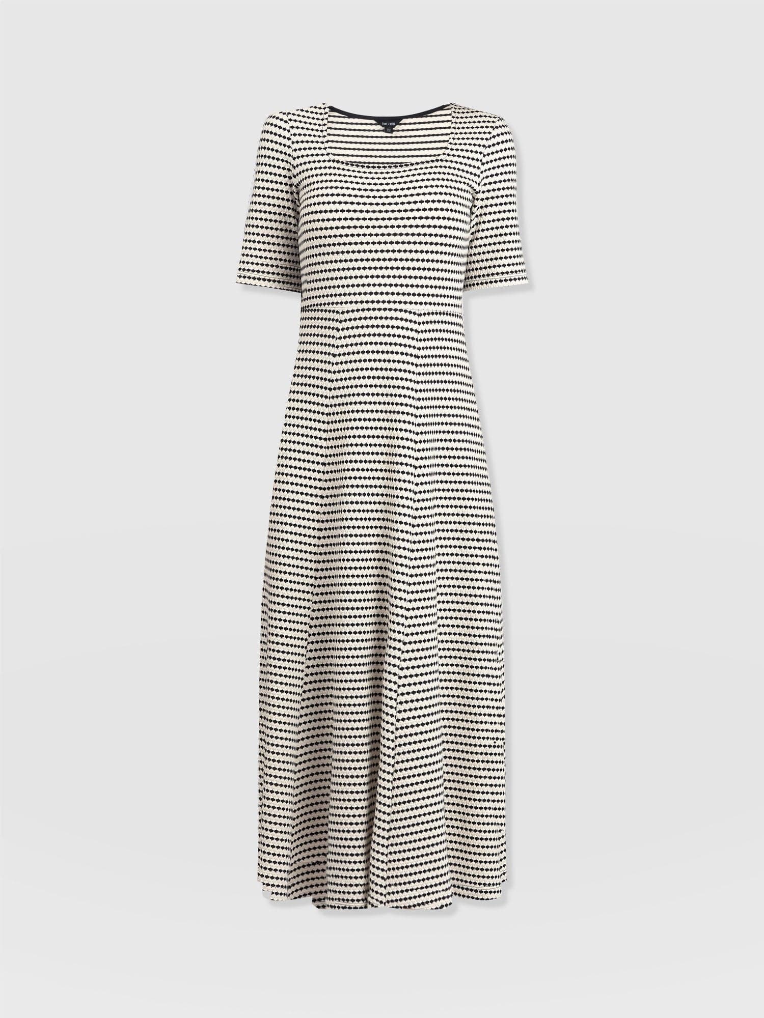 Darcey Flared Dress - Jacquard - Image 7