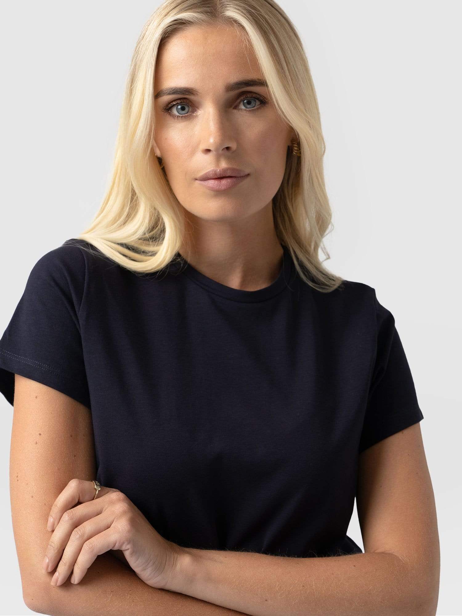 Easy Cotton Tee - Navy - Image 4