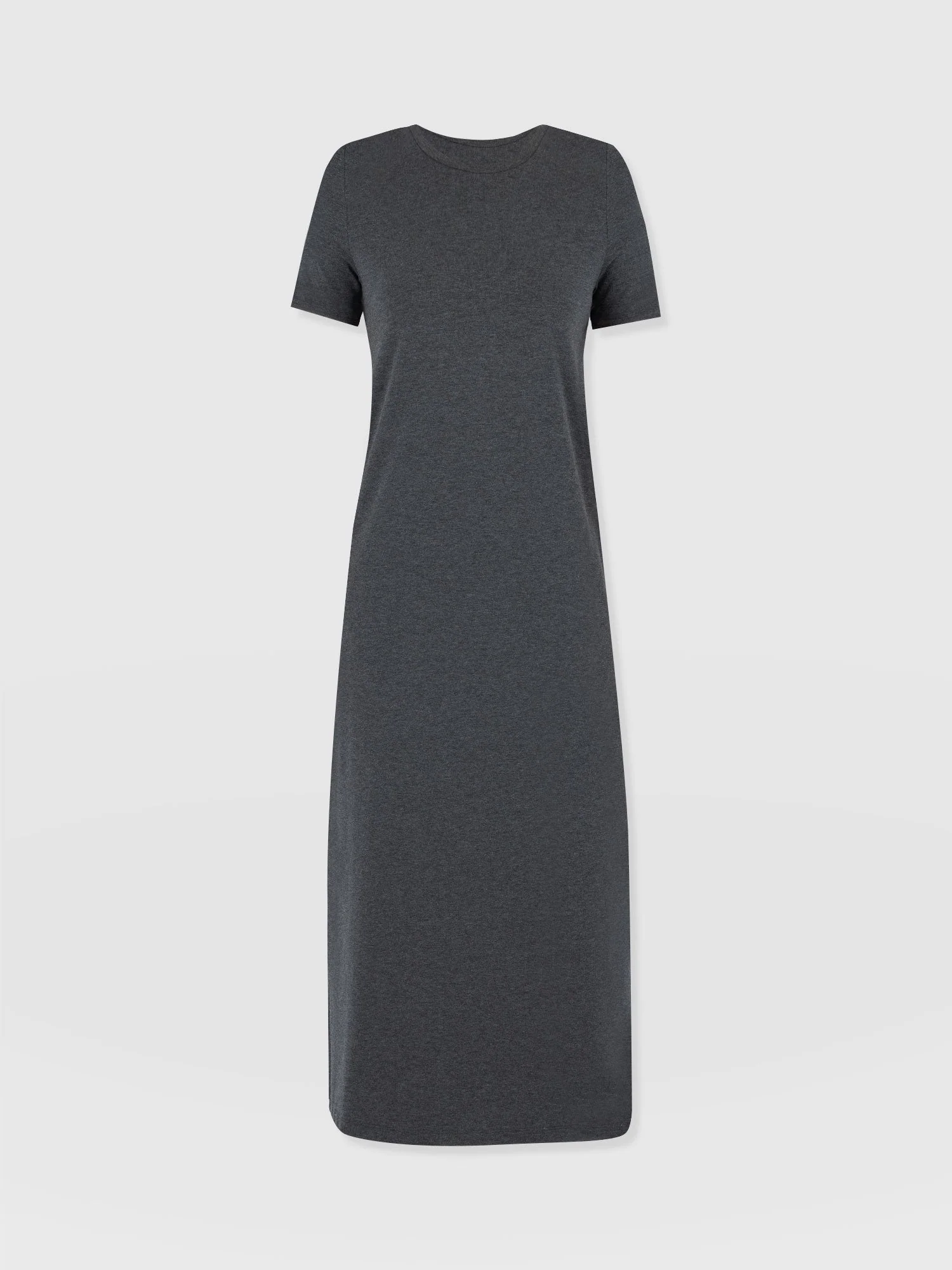 Easy T-Shirt Midi Dress - Charcoal - Image 7