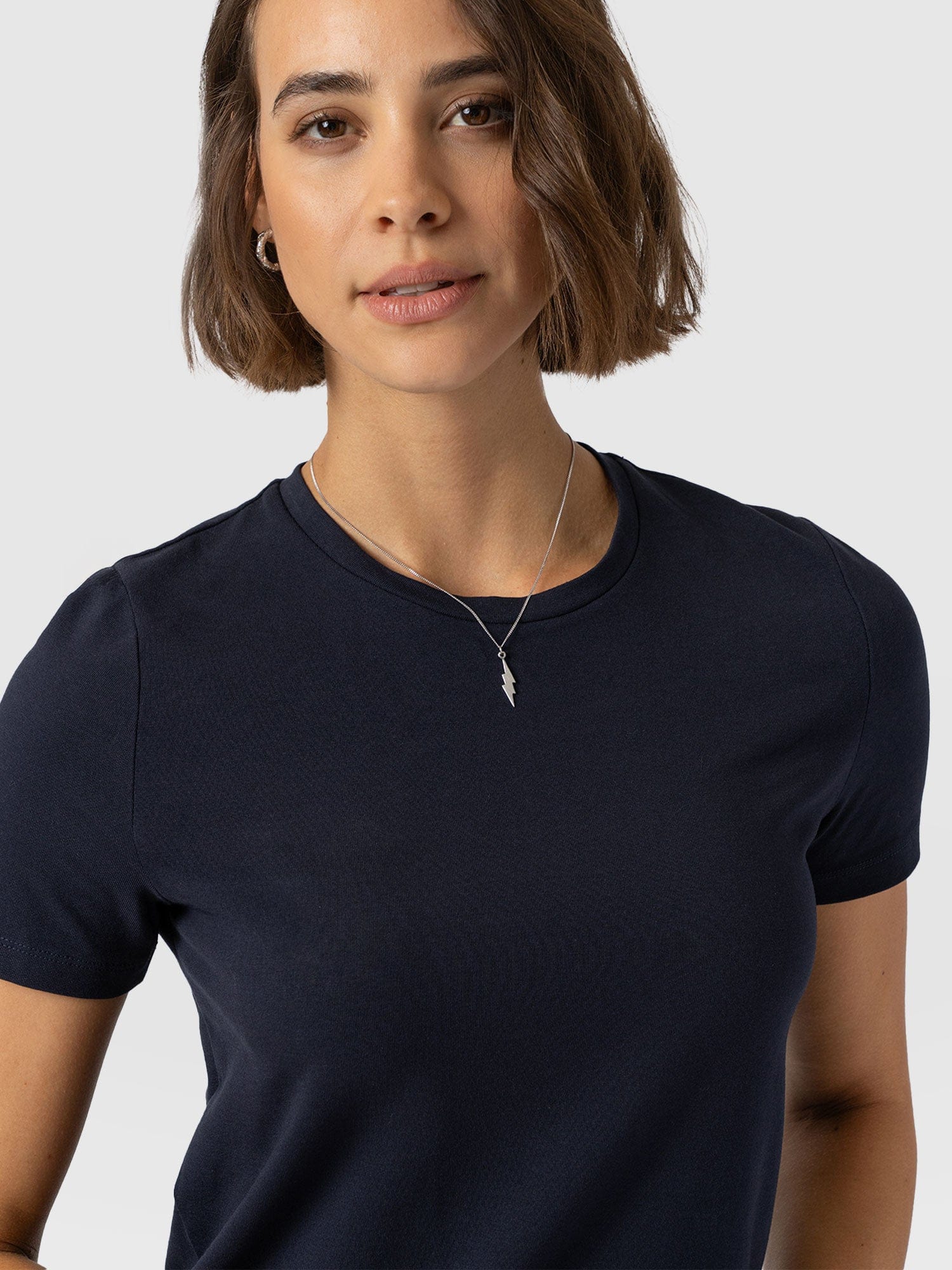 Easy T-Shirt Midi Dress - Navy - Image 4