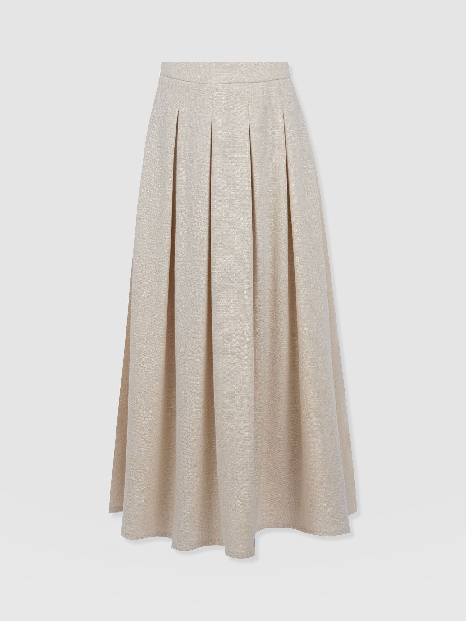 Eliza Pleated Skirt - Cream - Image 7