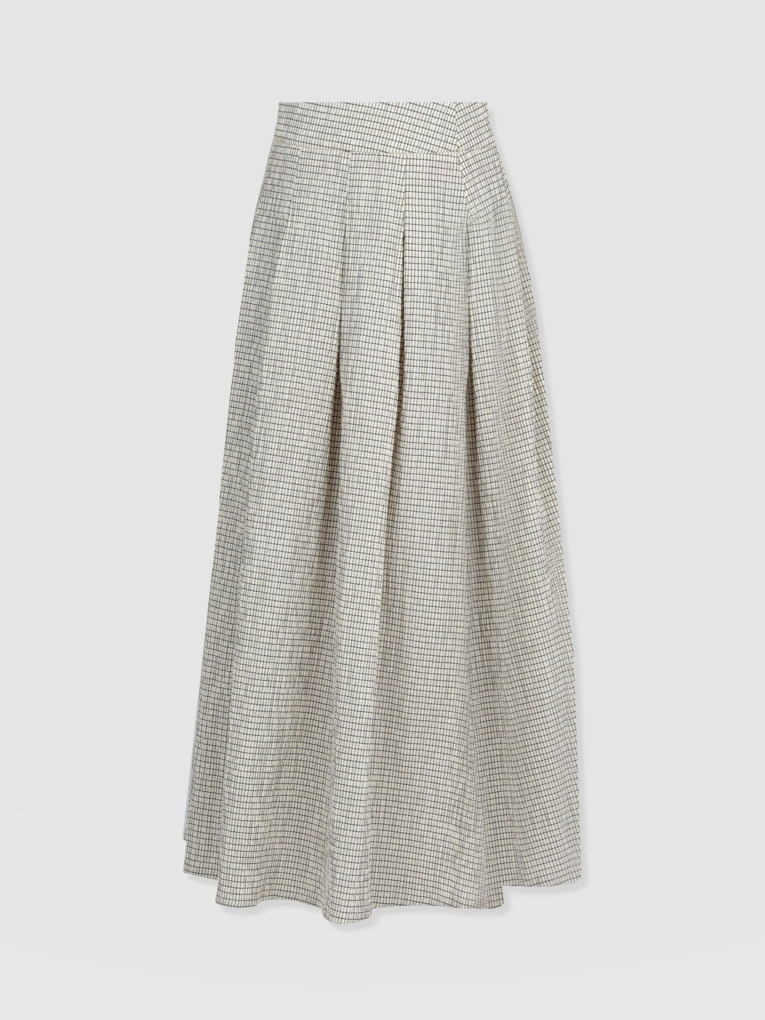 Eliza Pleated Skirt - Gingham - Image 7