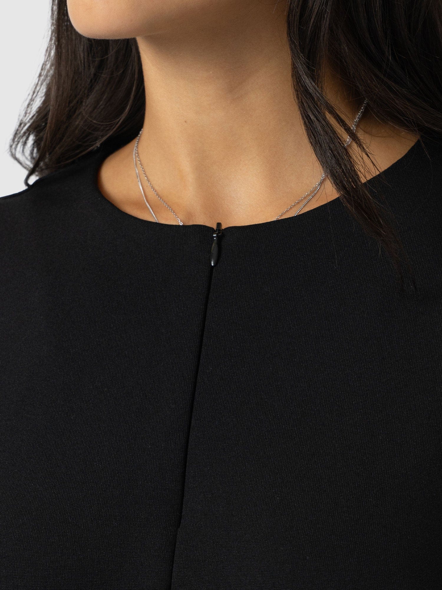 Ella Fit & Flare Dress - Black - Image 5