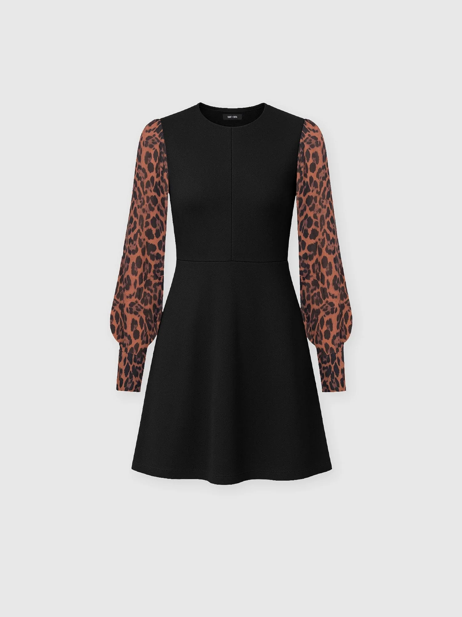 Ella Fit & Flare Dress - Brown Leopard - Image 7