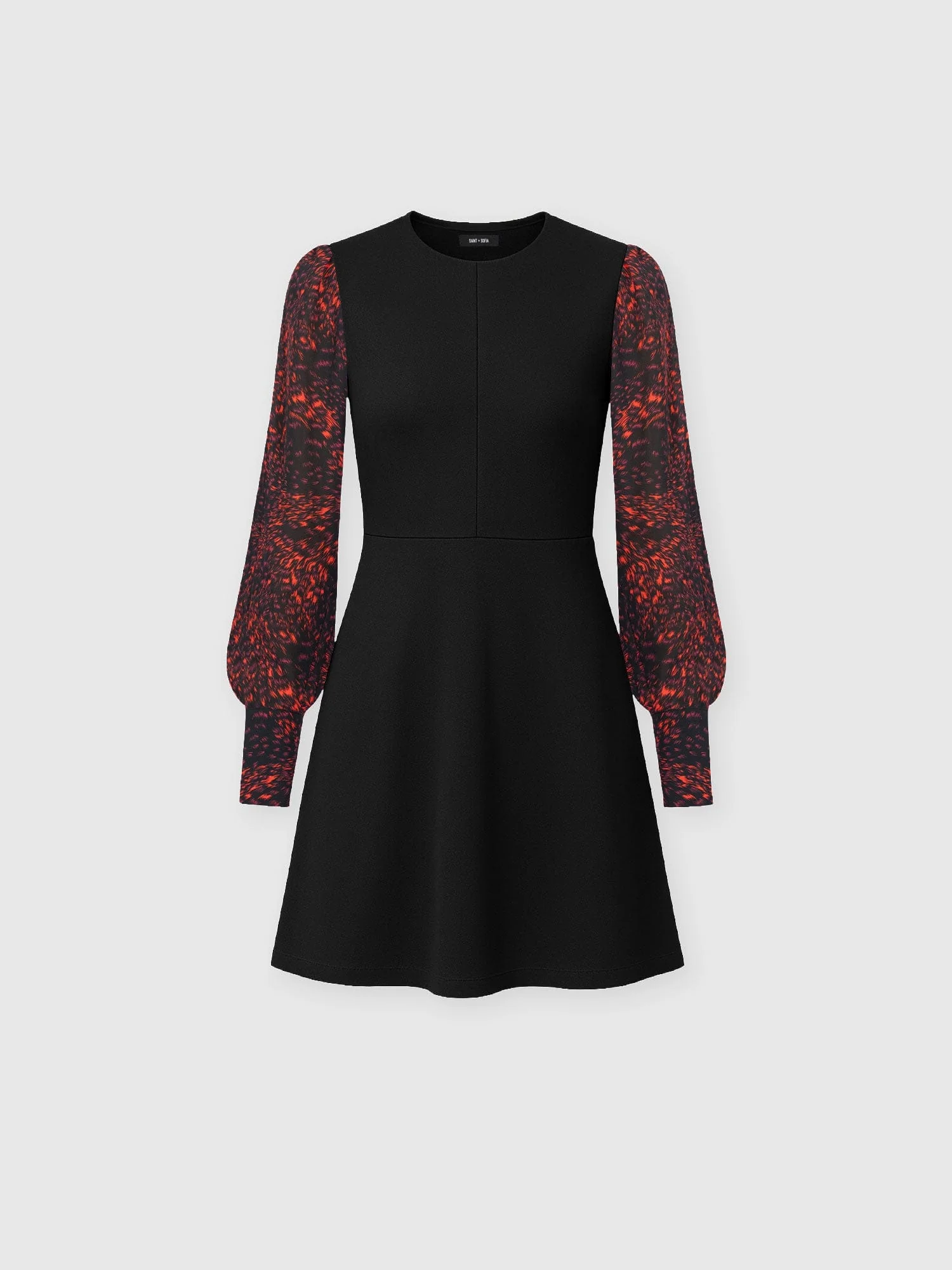 Ella Fit & Flare Dress - Red Fade Spot - Image 7