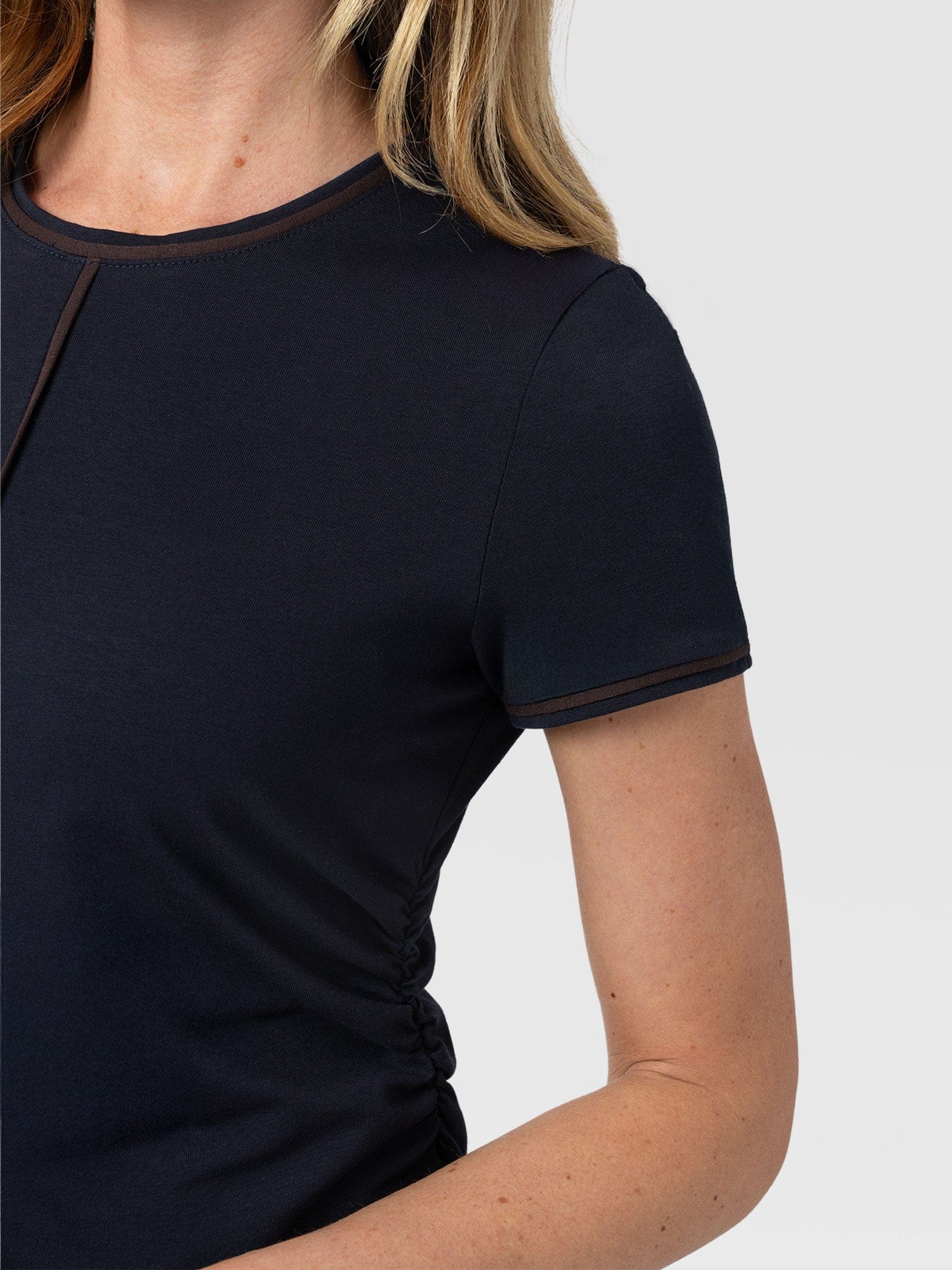Ellen Piping Dress - Navy - Image 5