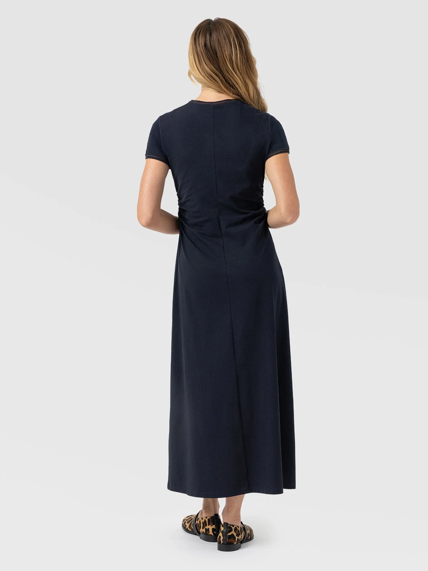 Ellen Piping Dress - Navy - Image 6