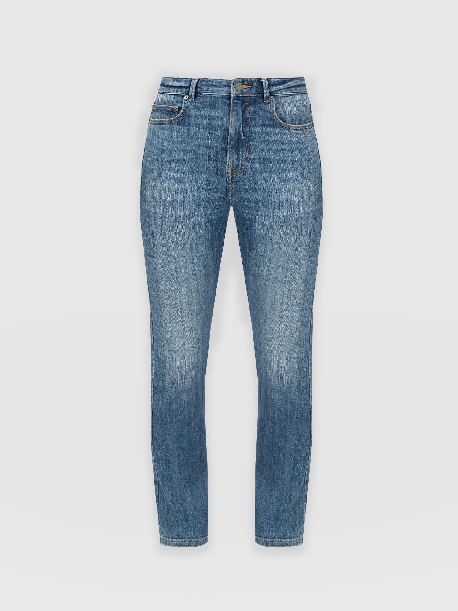 Emma Straight Leg Jean - Mid Blue - Image 7