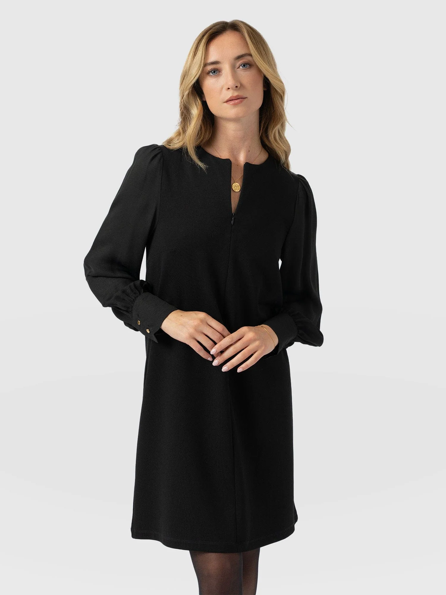 Esme Zip Up Dress - Black - Image 3
