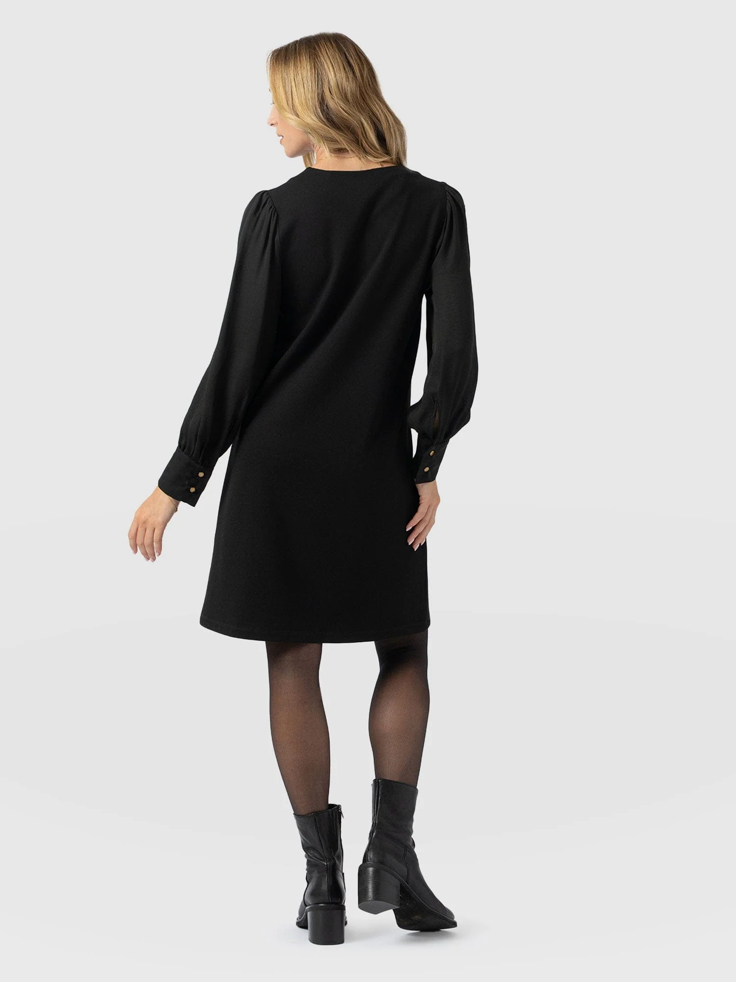 Esme Zip Up Dress - Black - Image 6