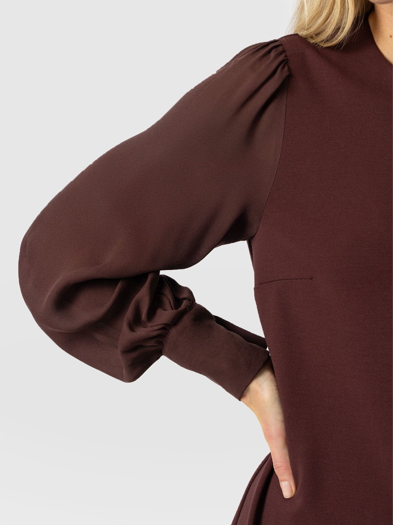 Esme Zip Up Dress - Maroon - Image 4