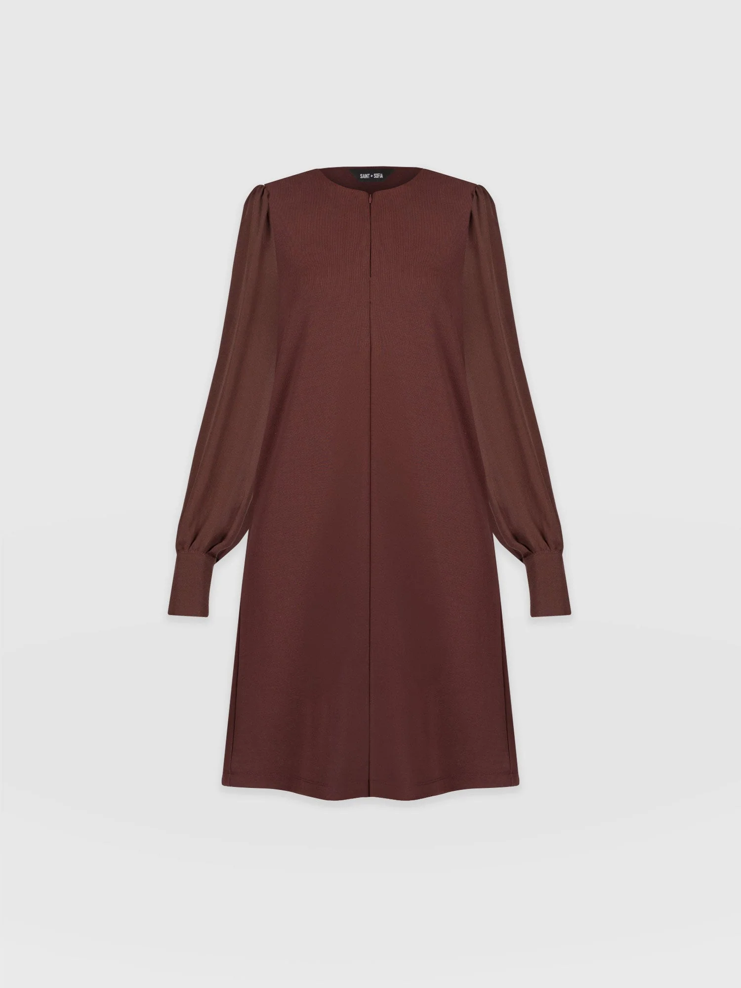 Esme Zip Up Dress - Maroon - Image 7