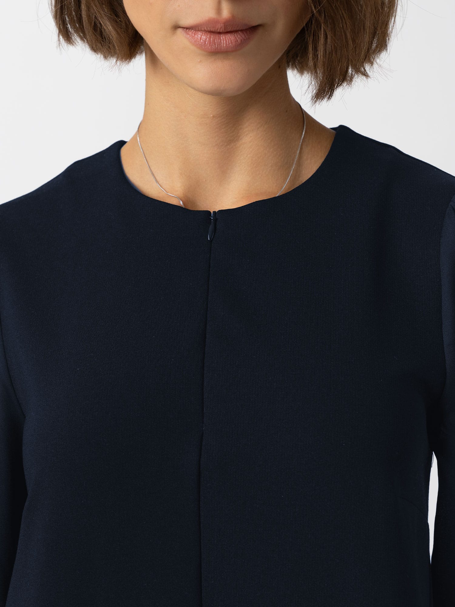 Esme Zip Up Dress - Navy - Image 5