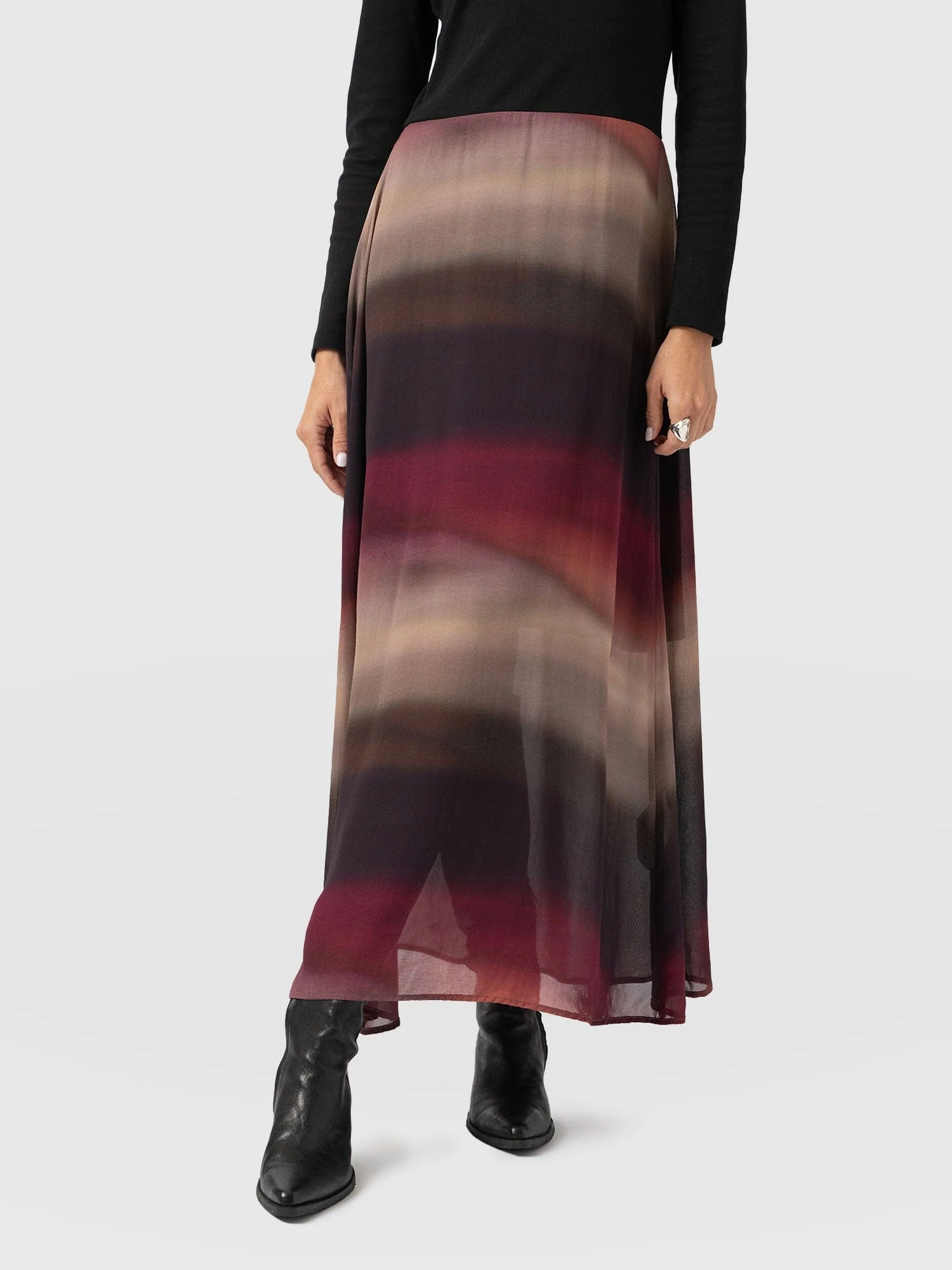 Etta Contrast Dress - Purple Gradient - Image 3