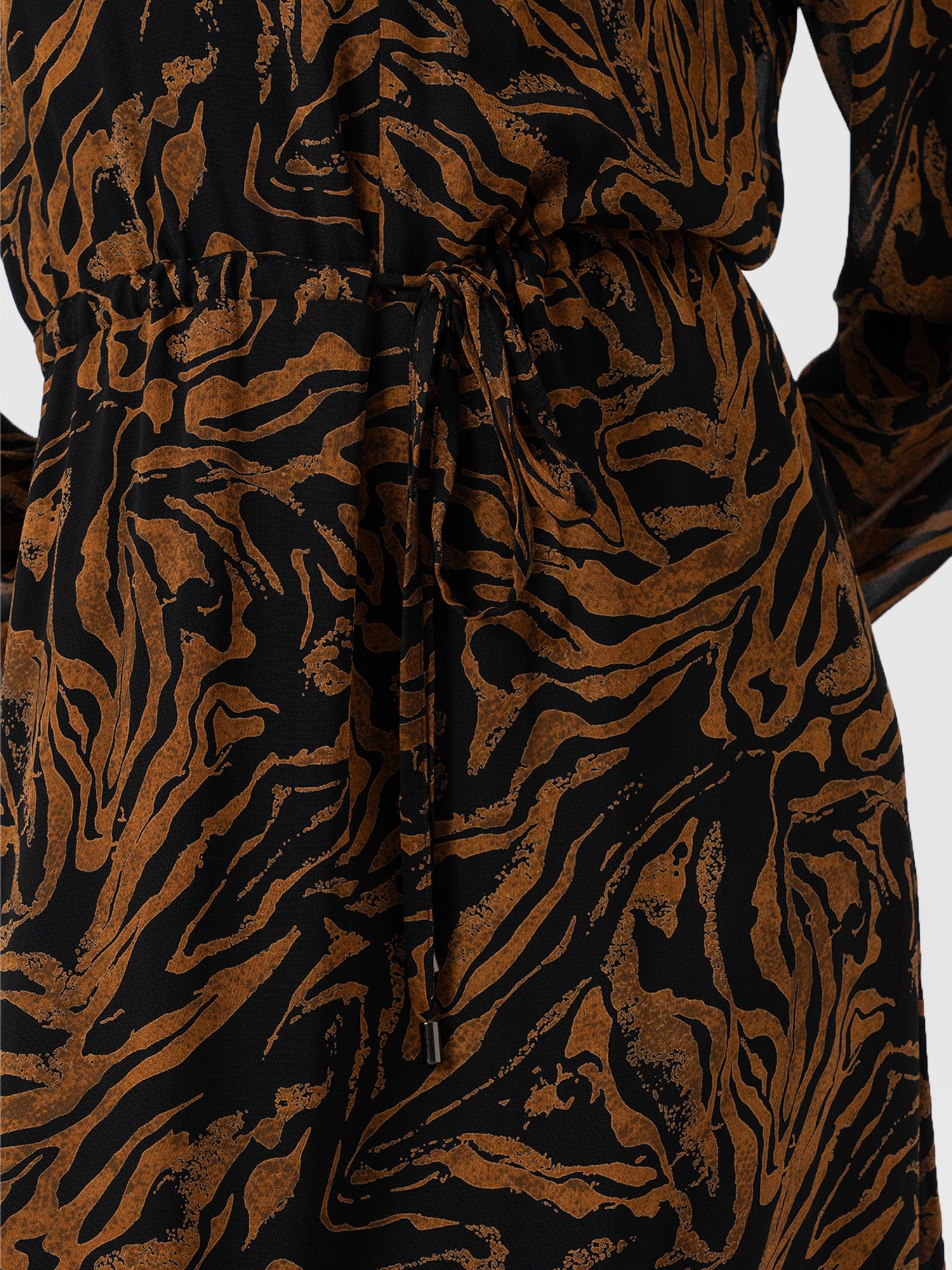 Evelyn High Low Dress - Brown Zebra - Image 4