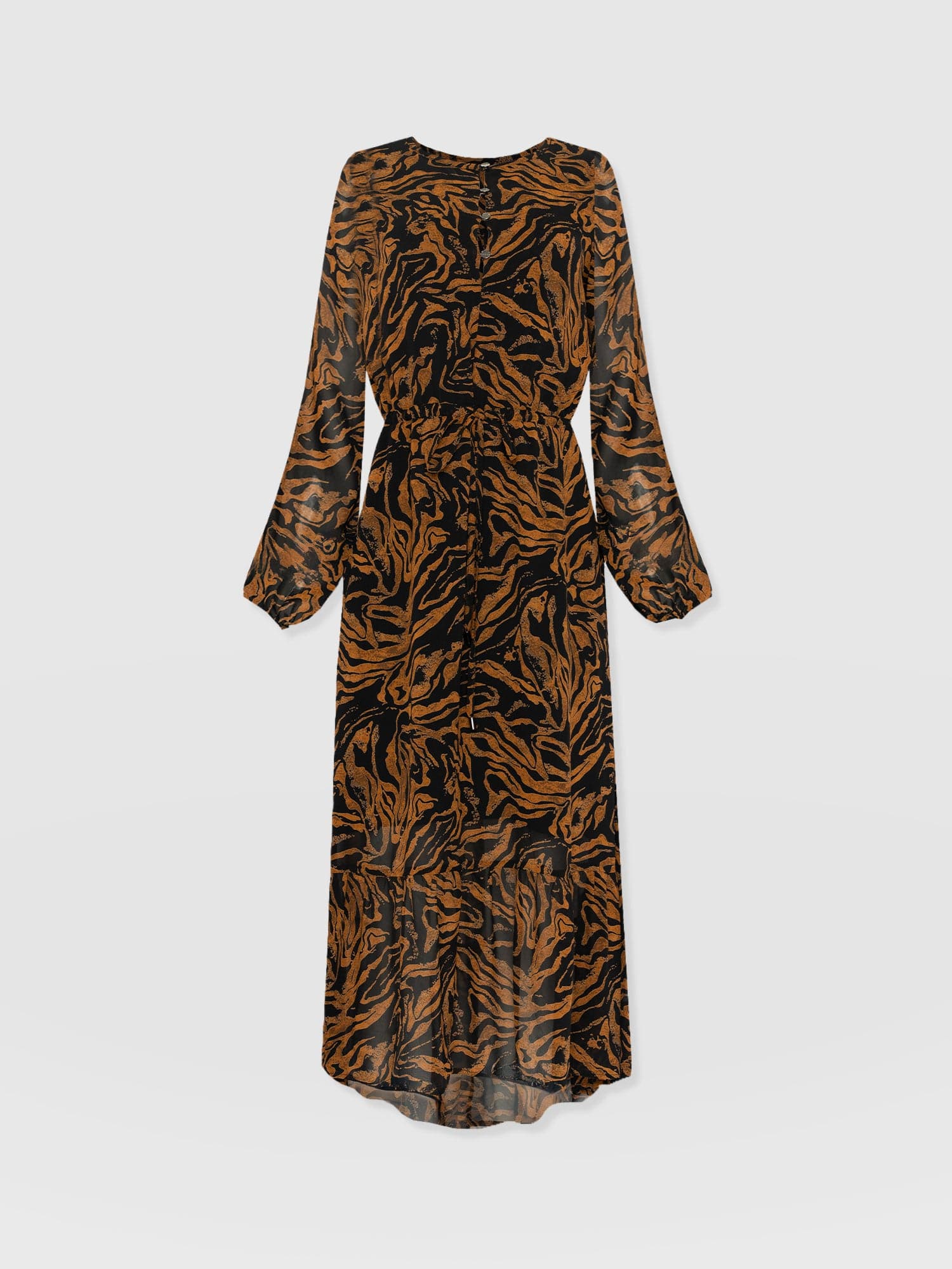 Evelyn High Low Dress - Brown Zebra - Image 7