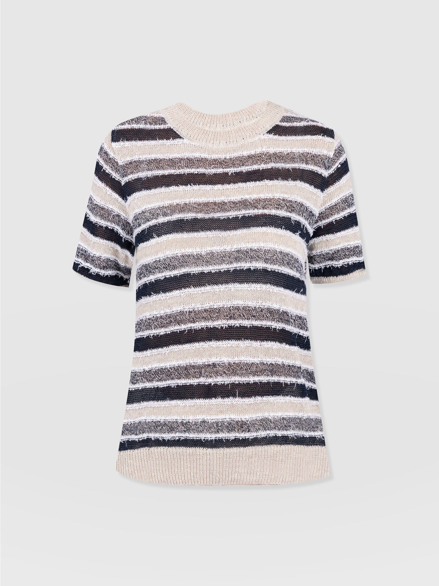 Fearne Knit Tee - Blue Stripe - Image 7
