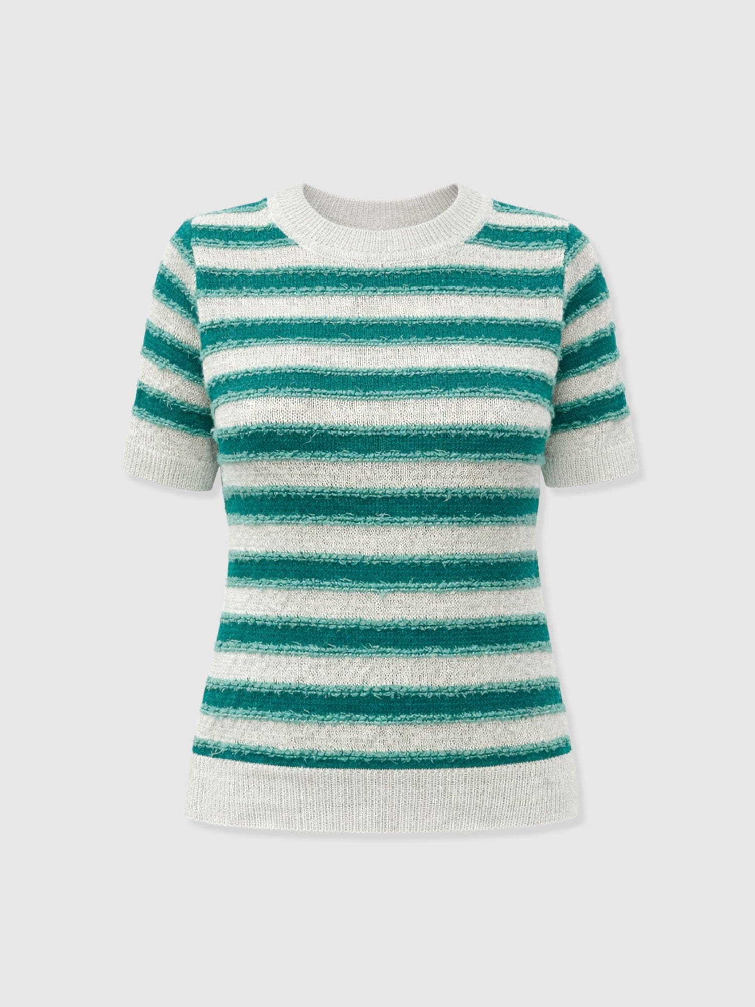 Fearne Knit Tee - Mint Stripe - Image 7