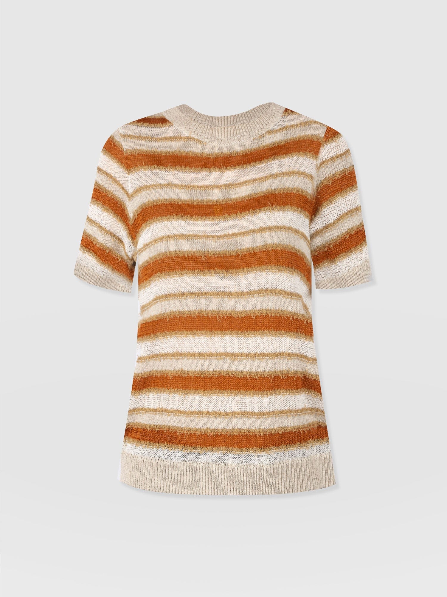 Fearne Knit Tee - Rust Stripe - Image 7