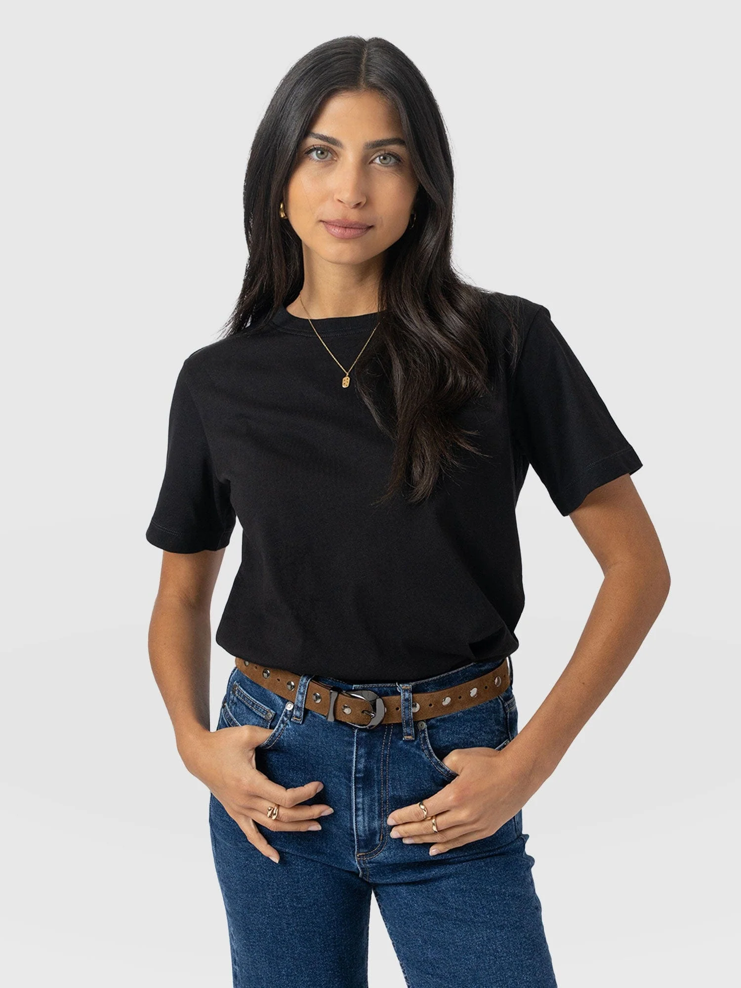 Finsbury Crew Neck Tee - Black - Image 3