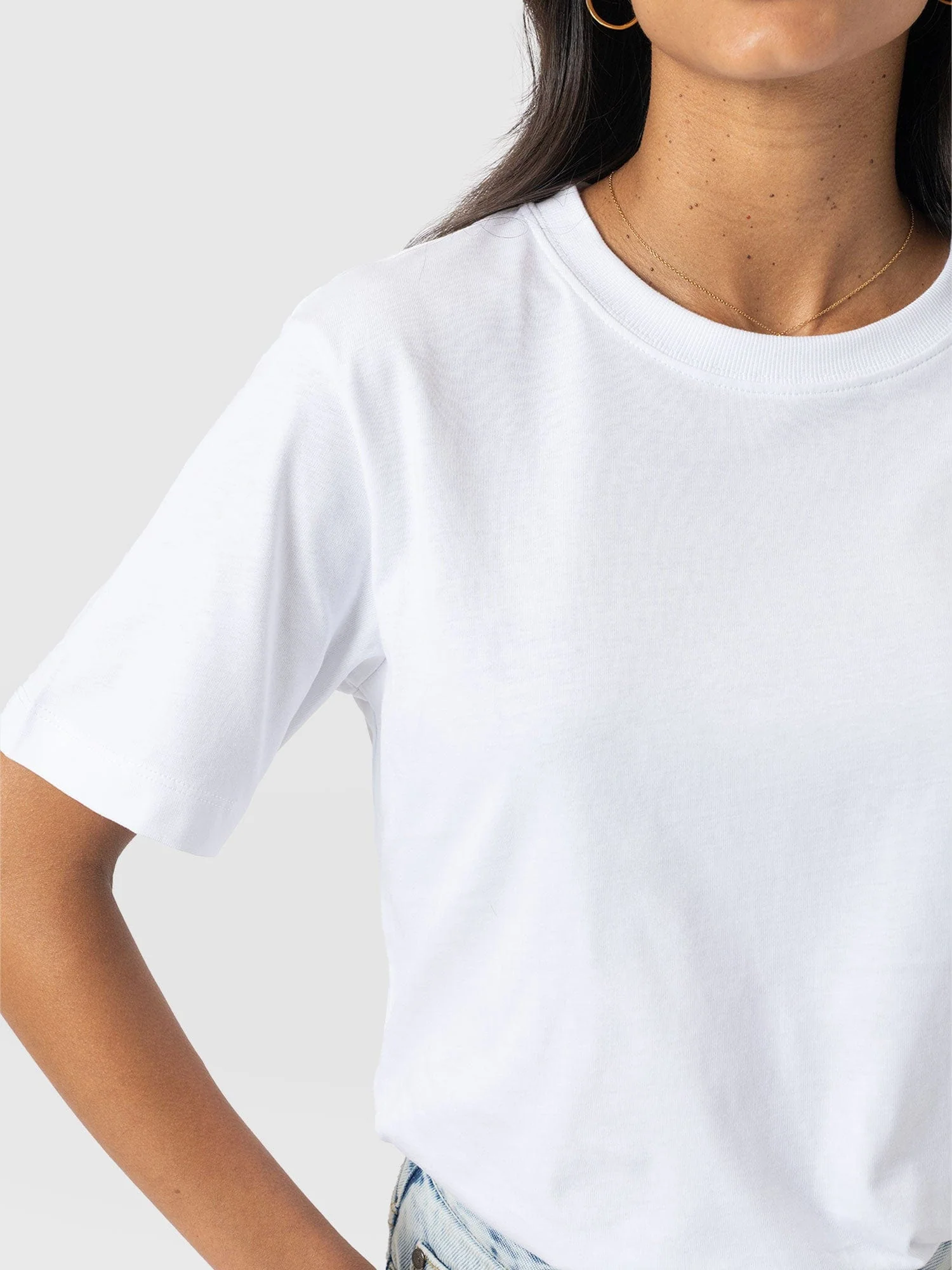 Finsbury Crew Neck Tee - White - Image 5