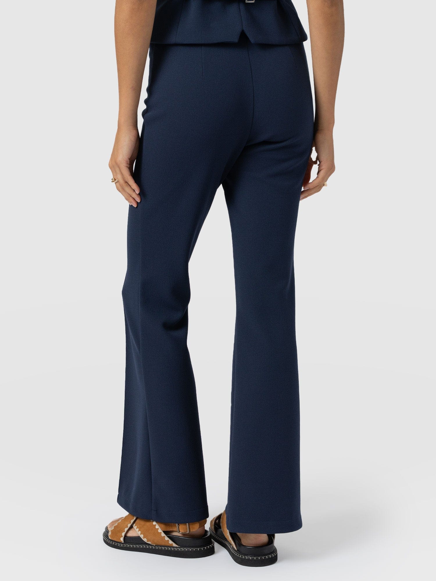Freya Flared Trouser - Navy - Image 6