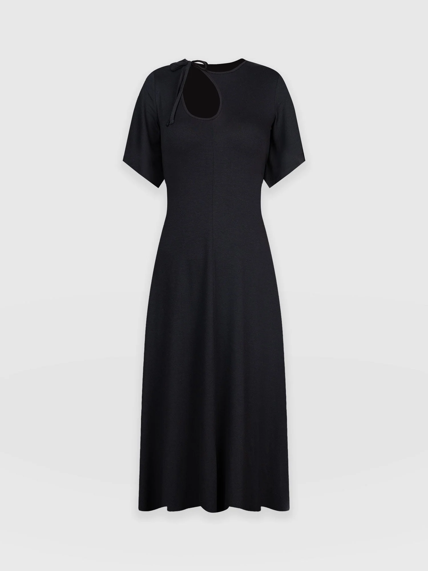 Freya Tie Dress - Black - Image 7
