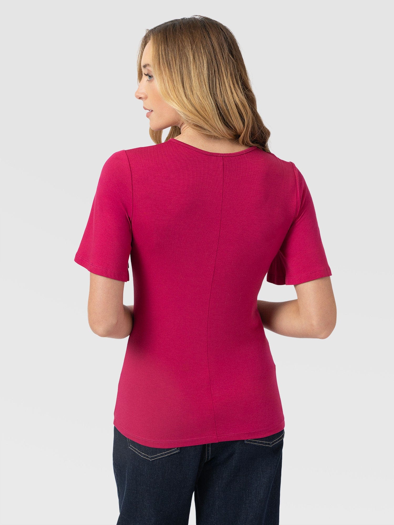 Freya Tie Tee - Fuchsia Pink - Image 6