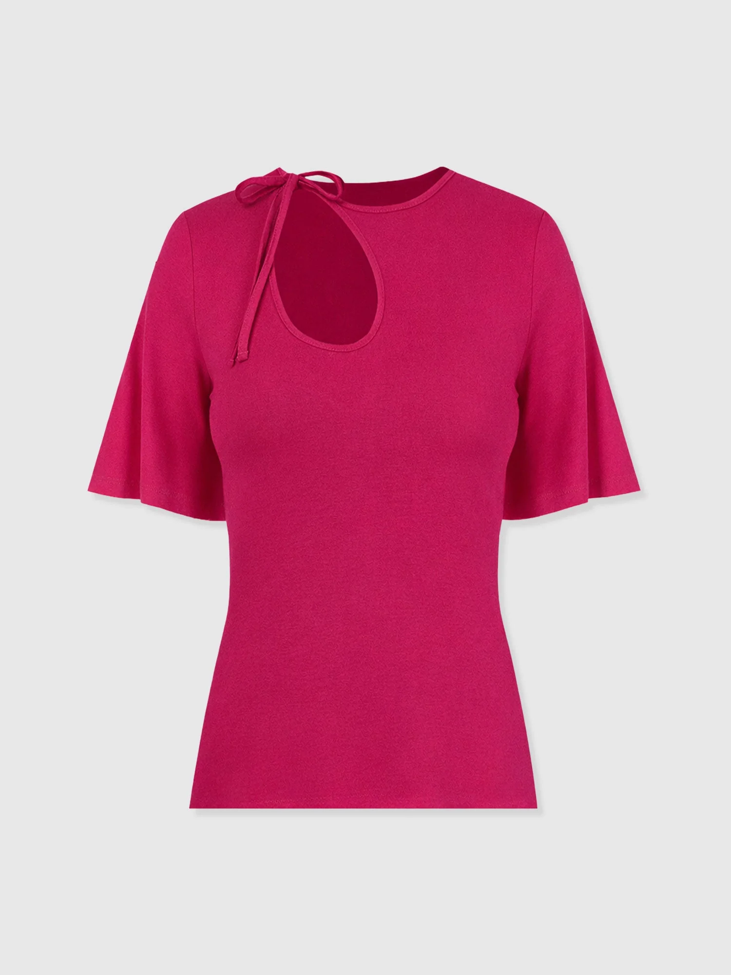 Freya Tie Tee - Fuchsia Pink - Image 7