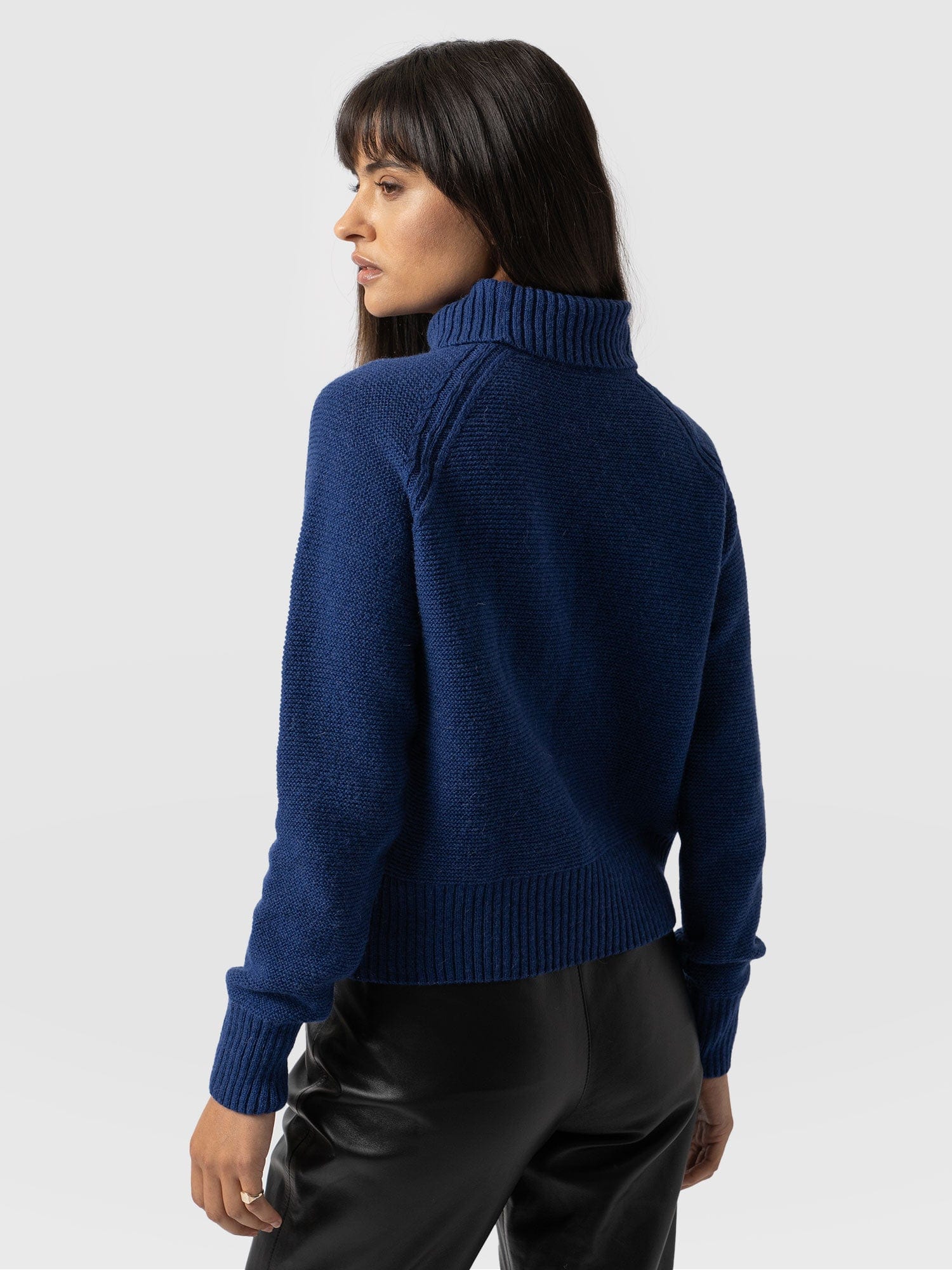 Glen Cable Knit Jumper - Blue - Image 5