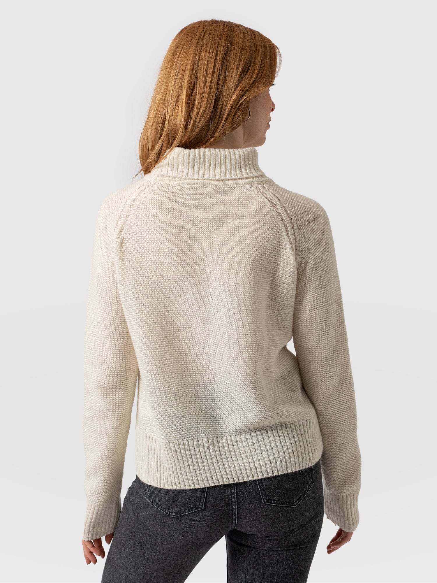 Glen Cable Knit Jumper - Cream - Image 6