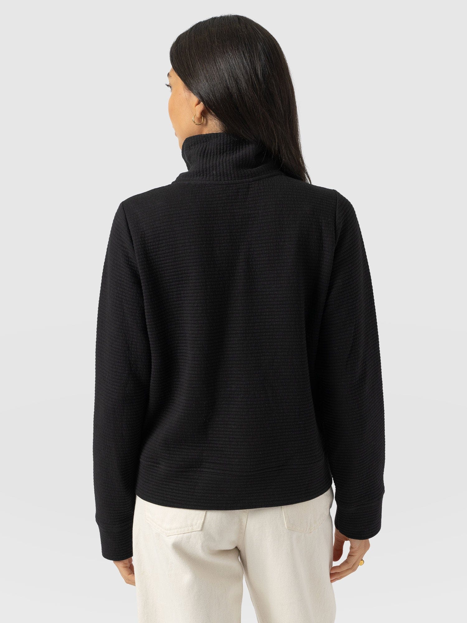 Halsey Quarter Zip - Black Ottoman - Image 6