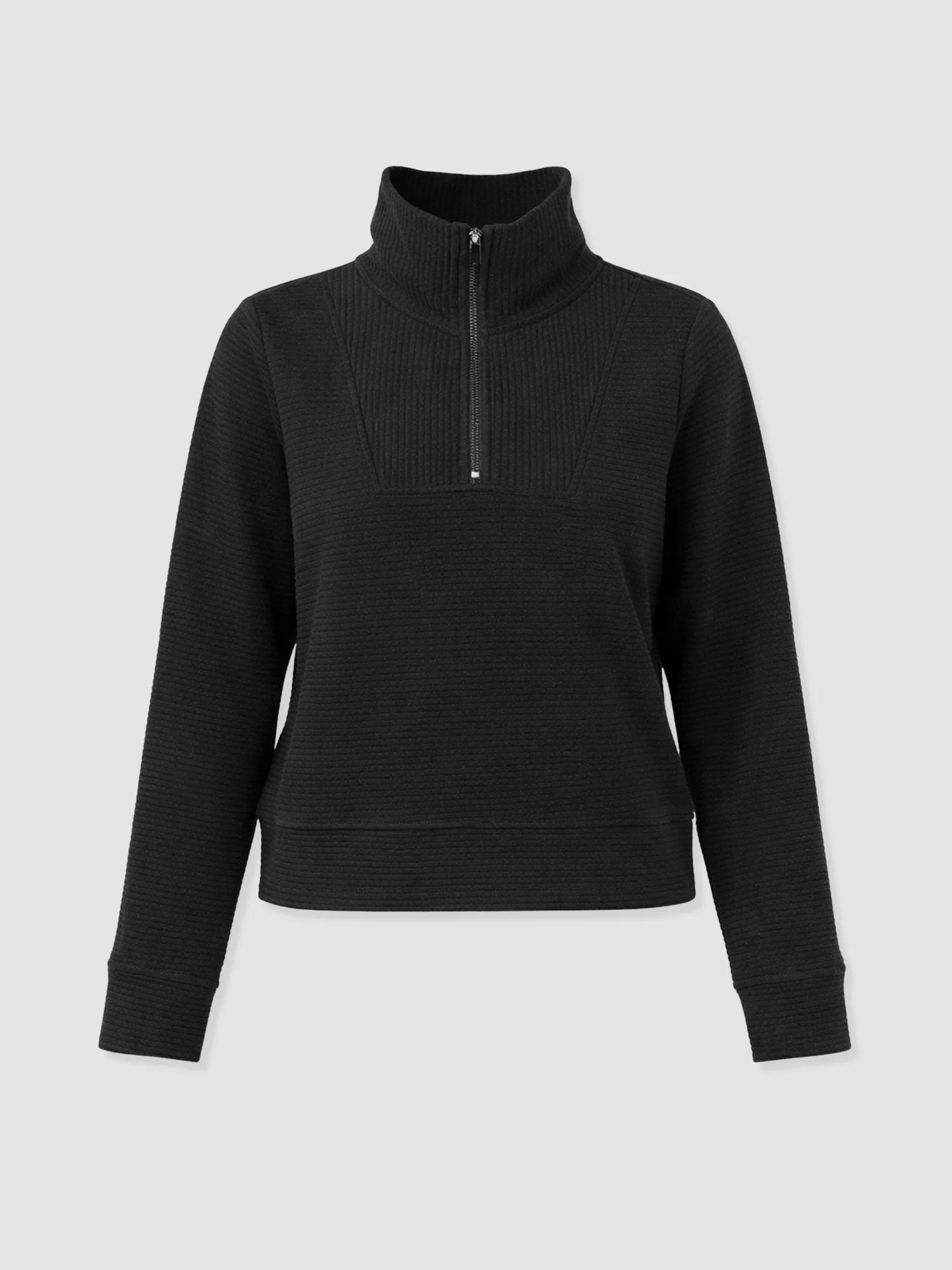 Halsey Quarter Zip - Black Ottoman - Image 7