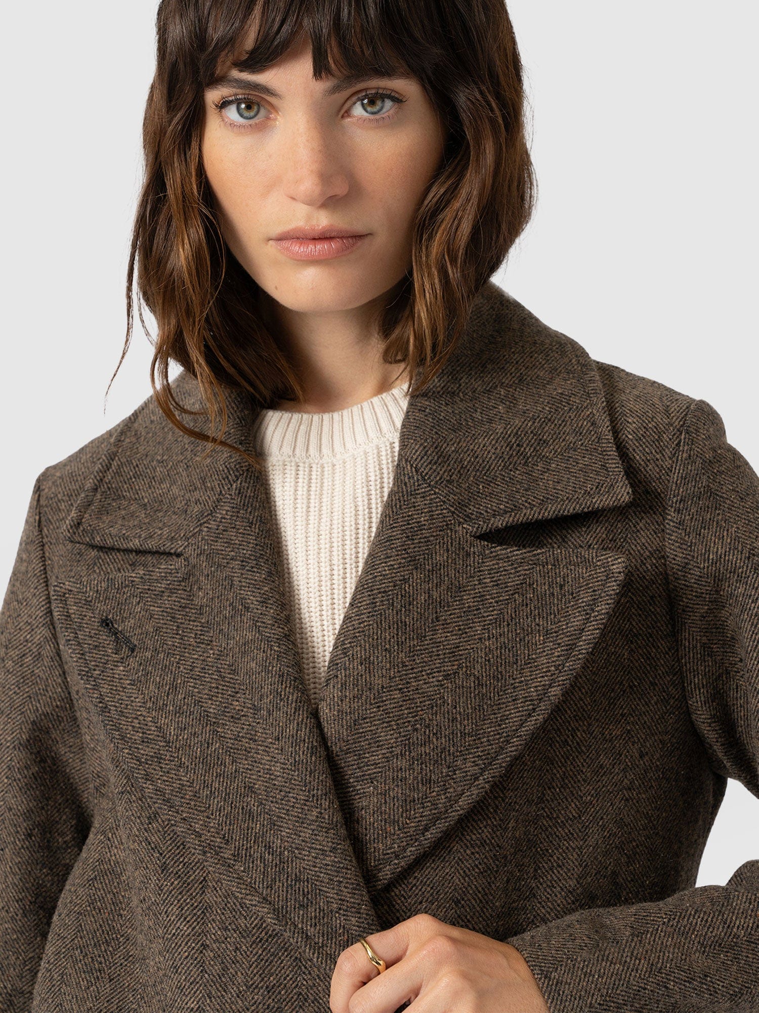 Hampton Coat - Brown Chevron - Image 4