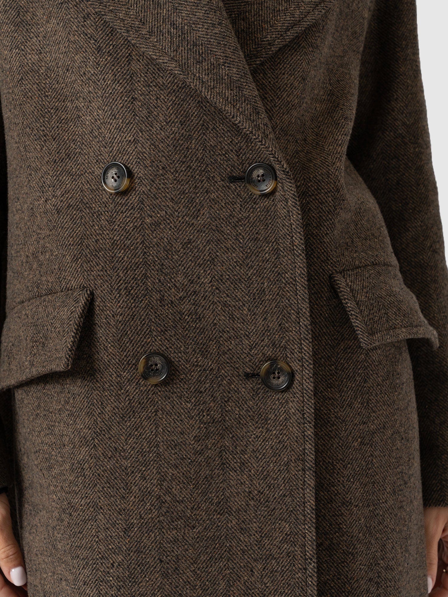 Hampton Coat - Brown Chevron - Image 5