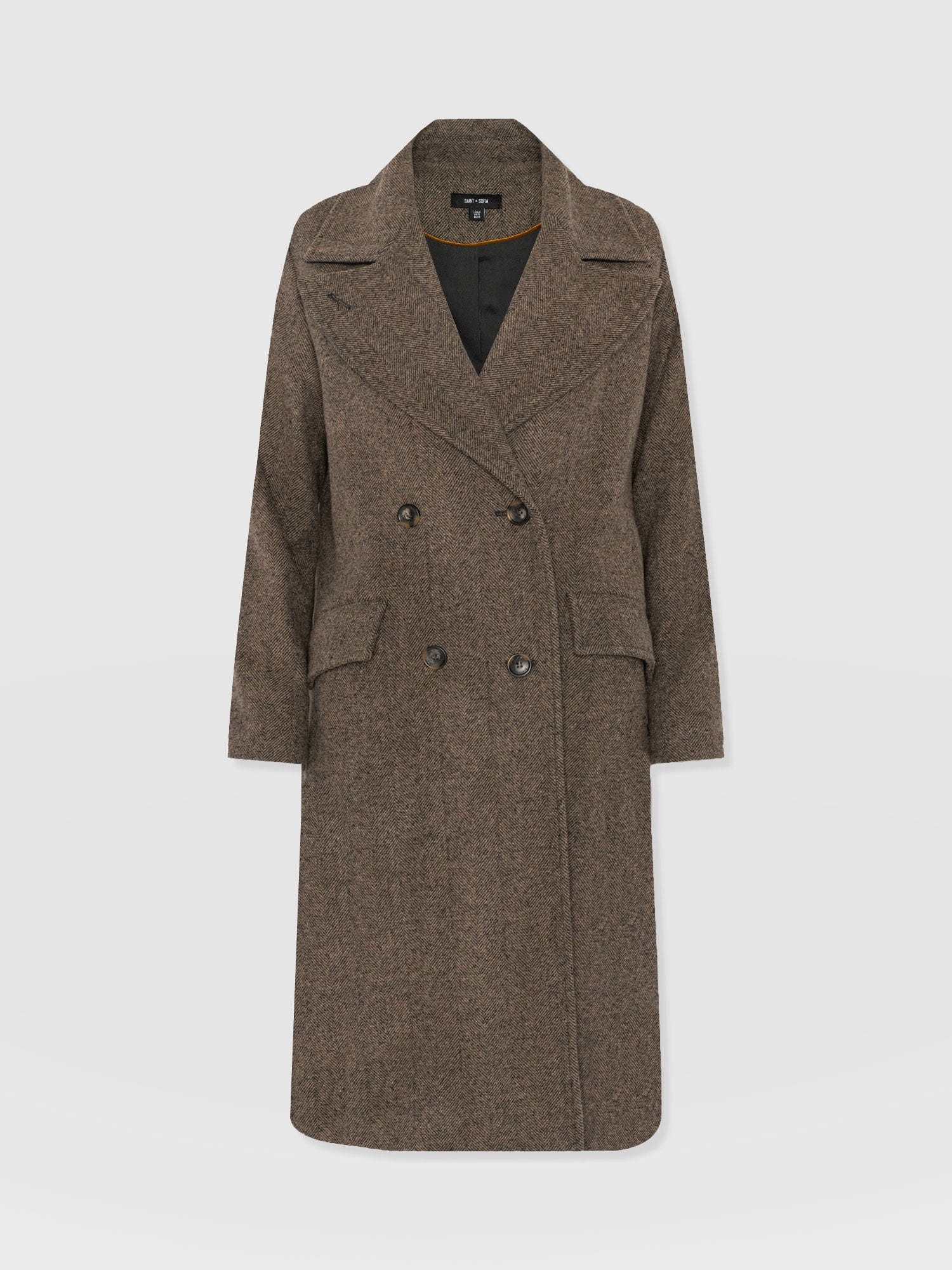 Hampton Coat - Brown Chevron - Image 7