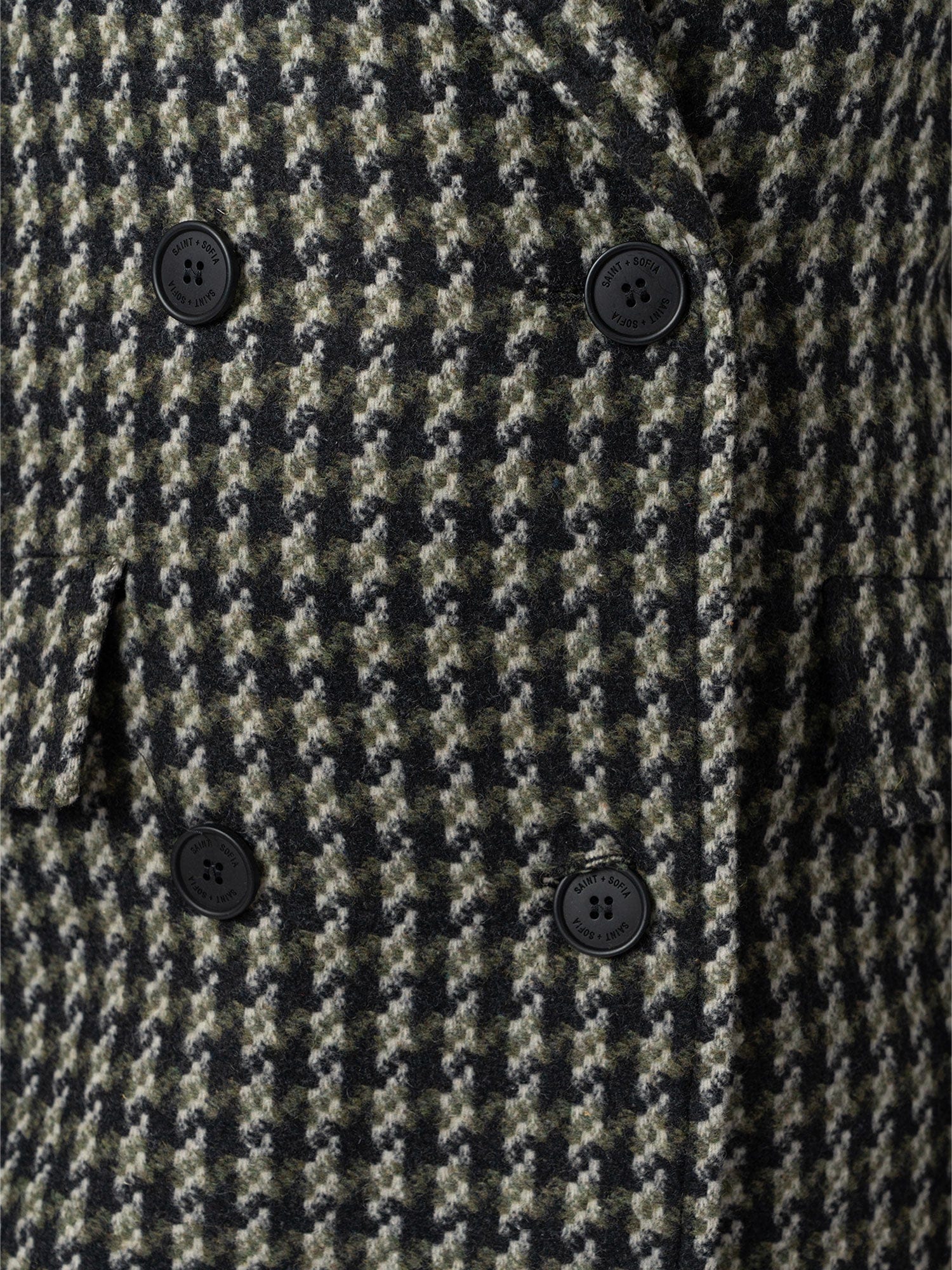 Hampton Coat - Olive Houndstooth - Image 5