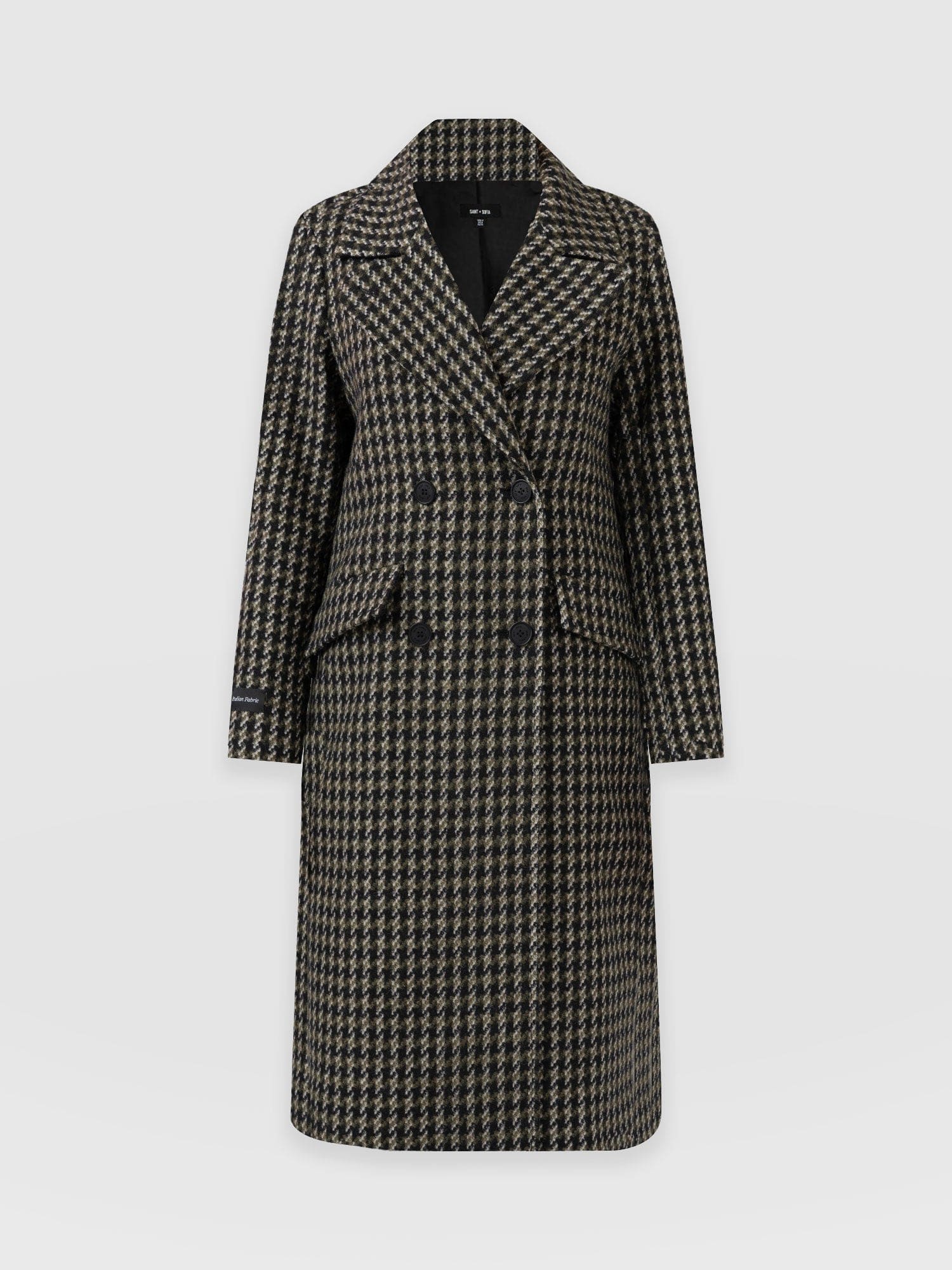 Hampton Coat - Olive Houndstooth - Image 7