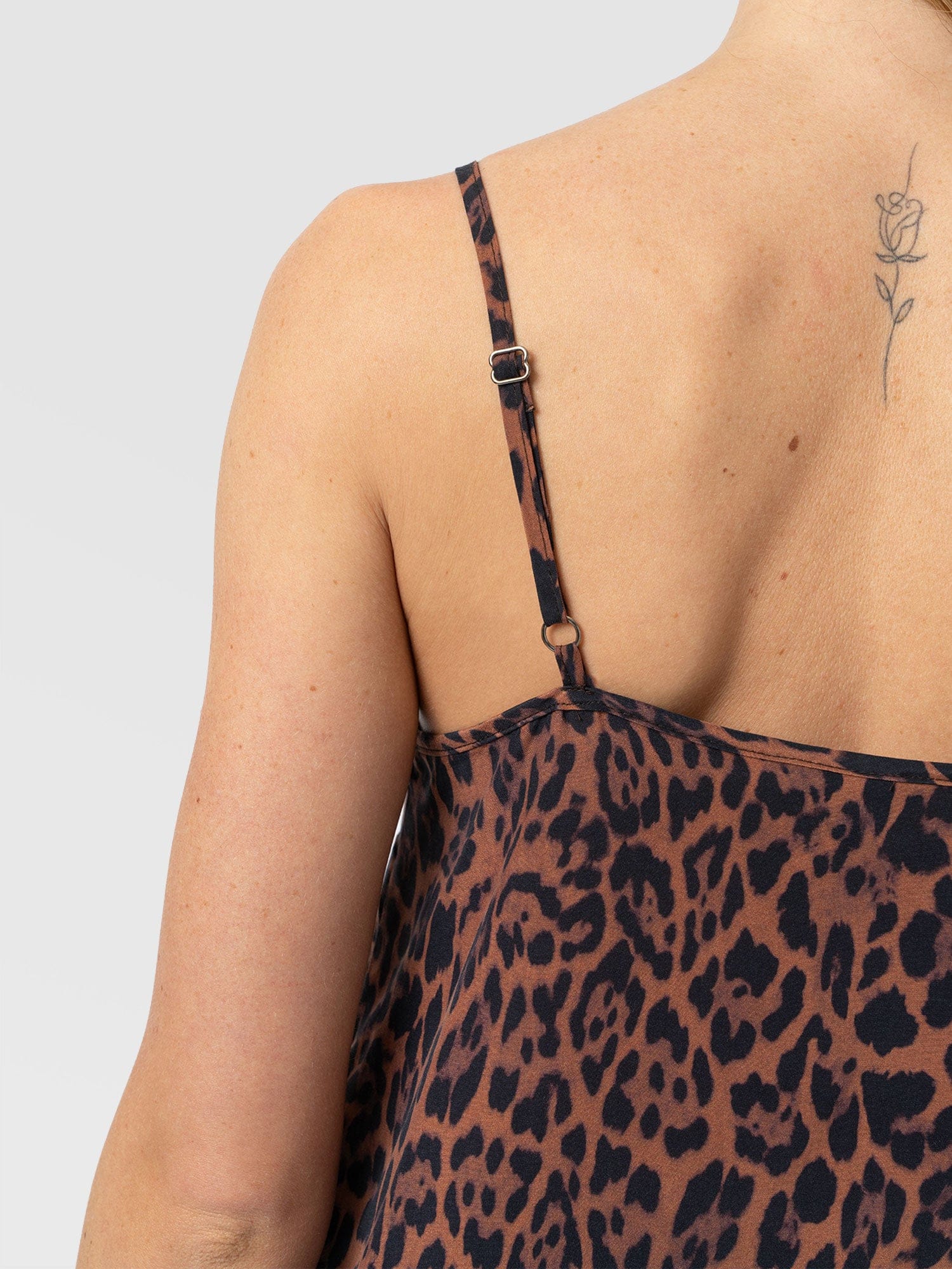 Harper Lace Cami - Brown Leopard - Image 5