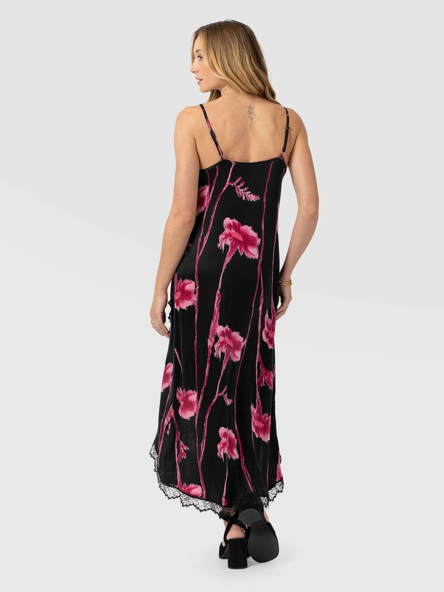 Harper Lace Cami Dress - Pink Stem Floral - Image 6