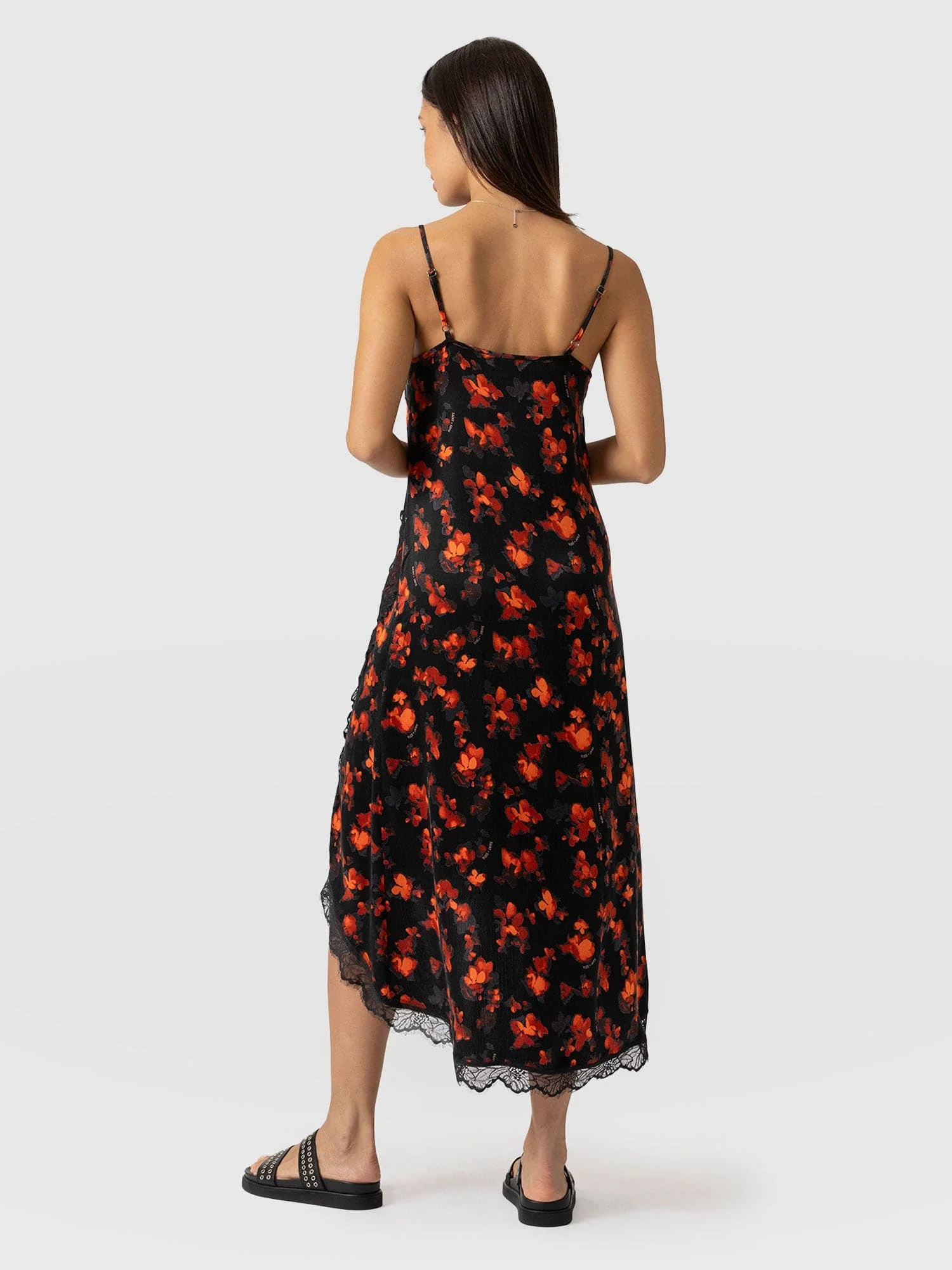 Harper Lace Cami Dress - Red Aurora - Image 6