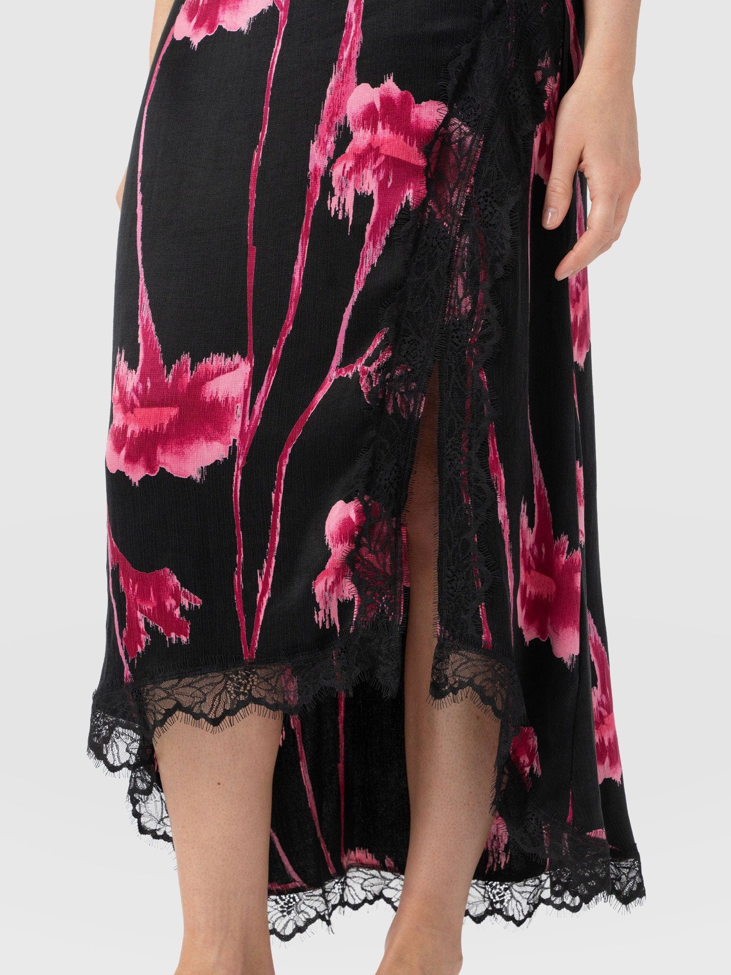 Harper Lace Midi Skirt - Pink Stem Floral - Image 5
