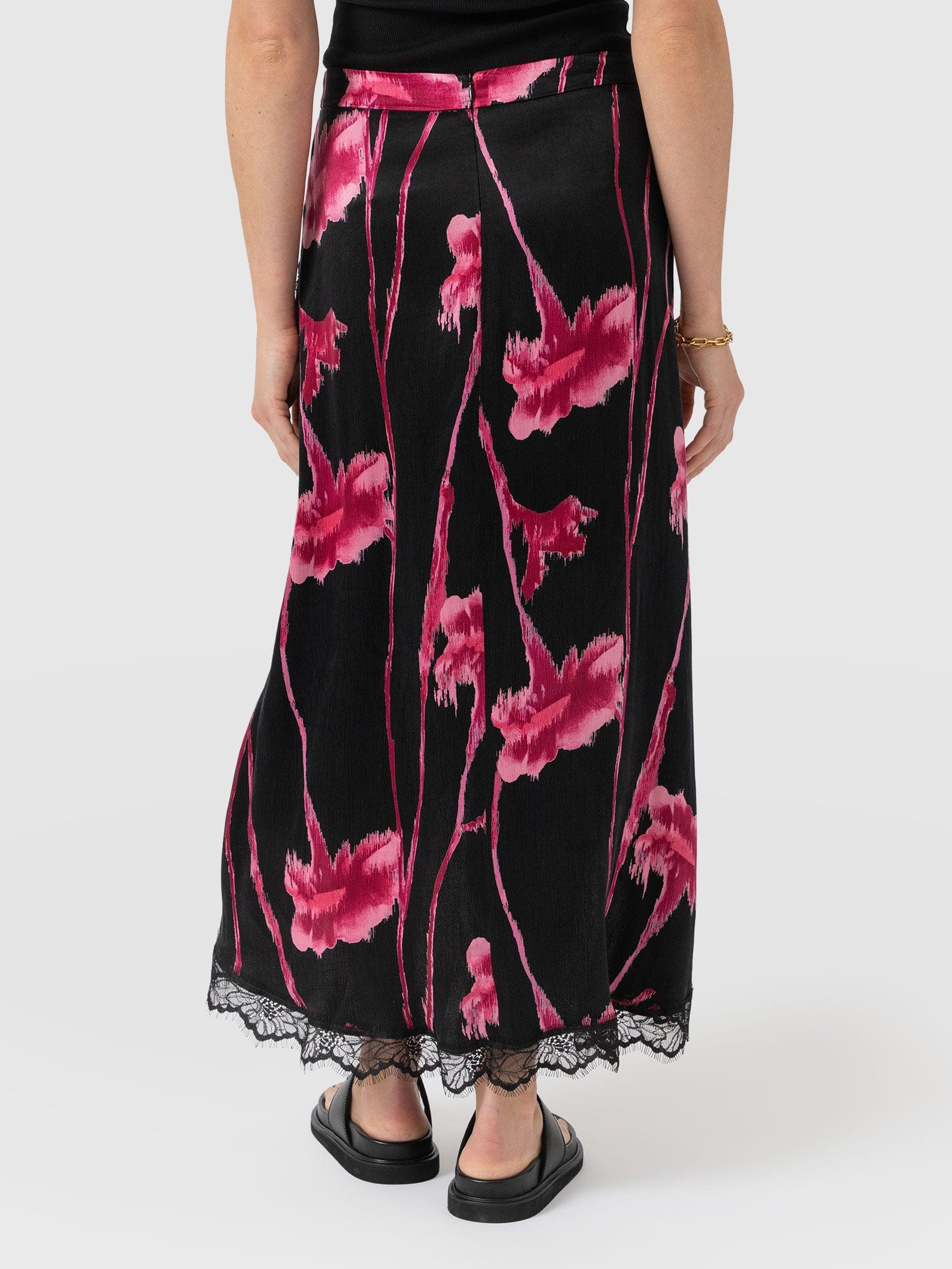 Harper Lace Midi Skirt - Pink Stem Floral - Image 6