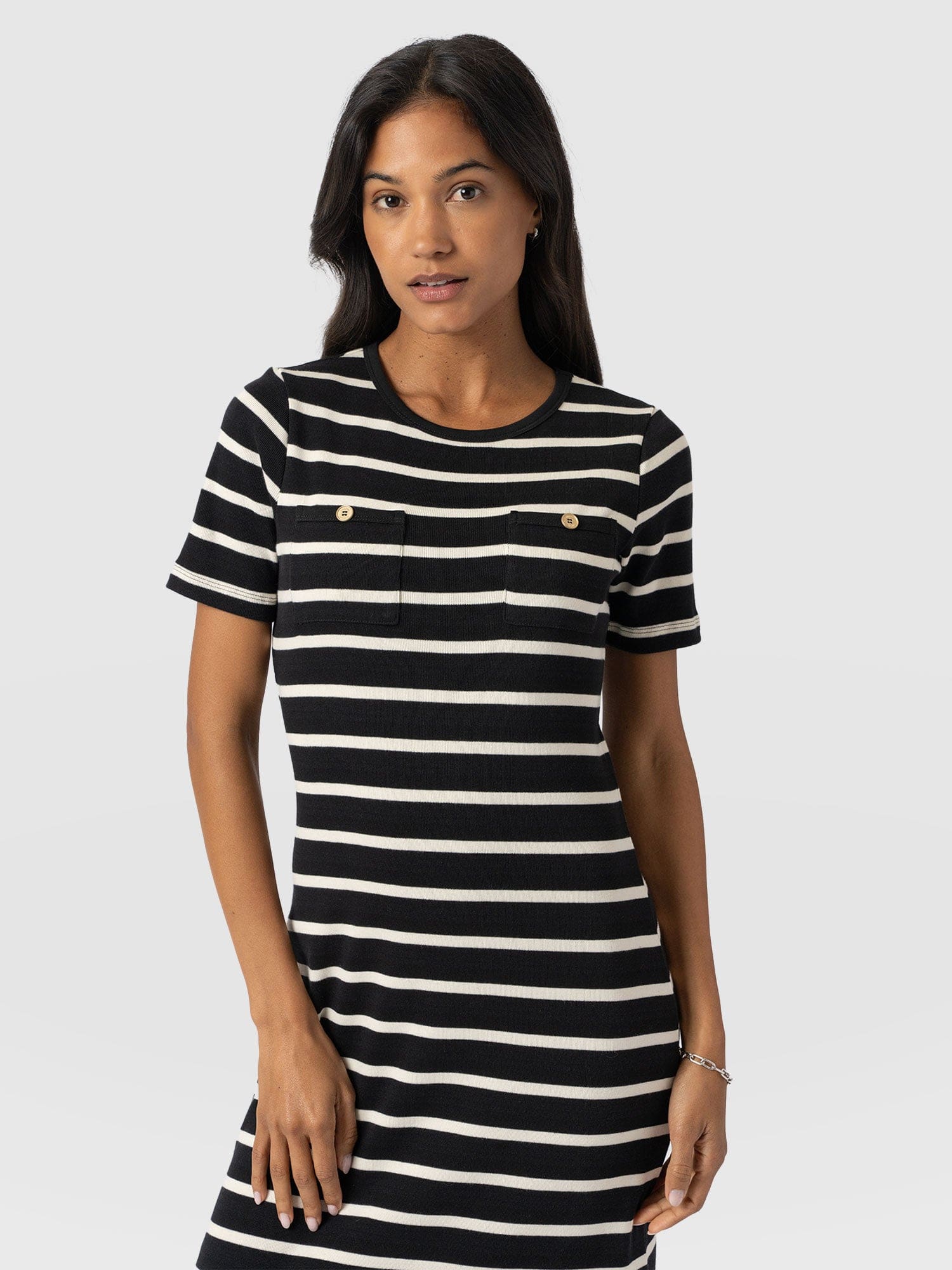 Helena T-Shirt Dress - Stripe - Image 3