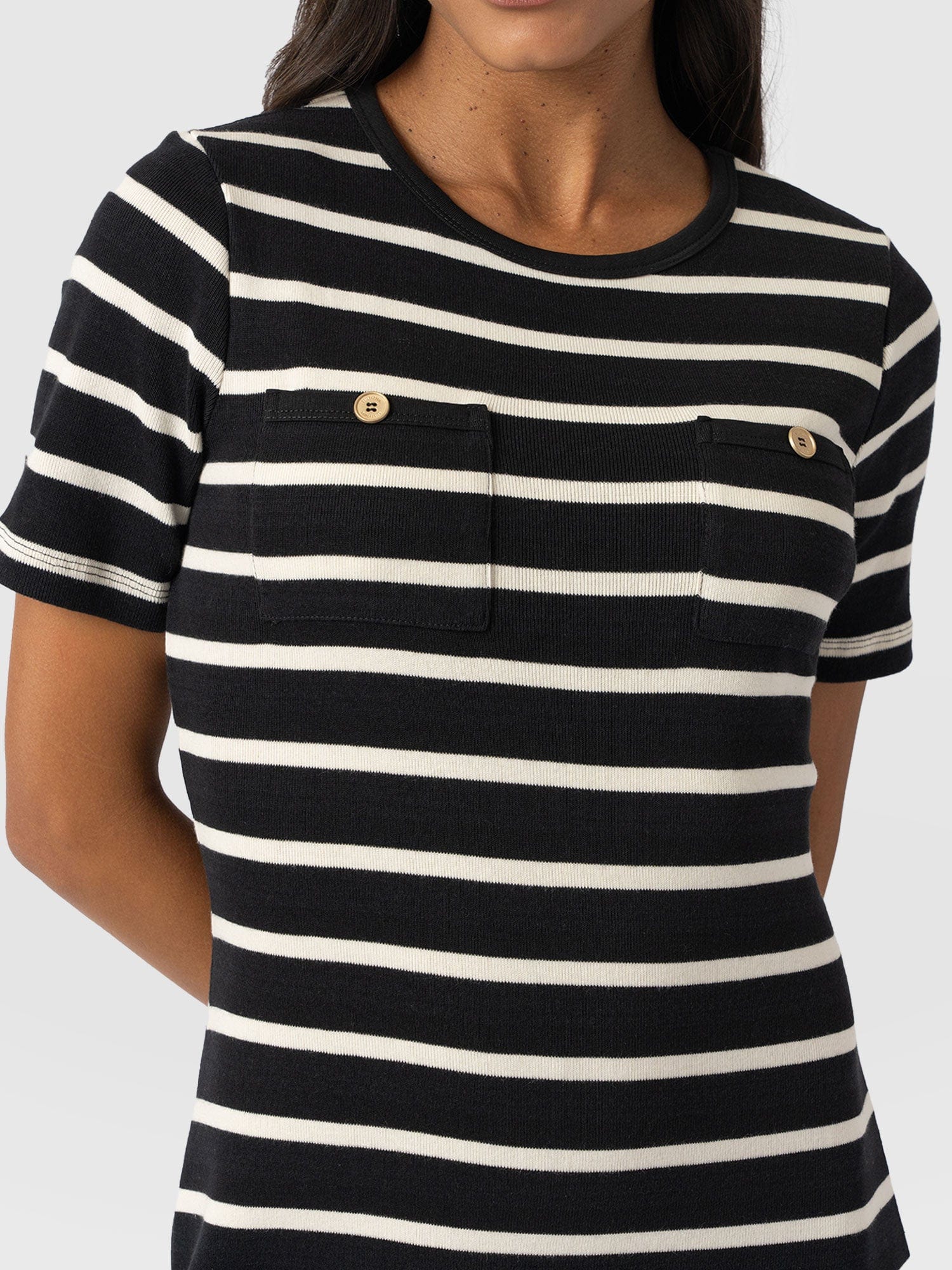 Helena T-Shirt Dress - Stripe - Image 4