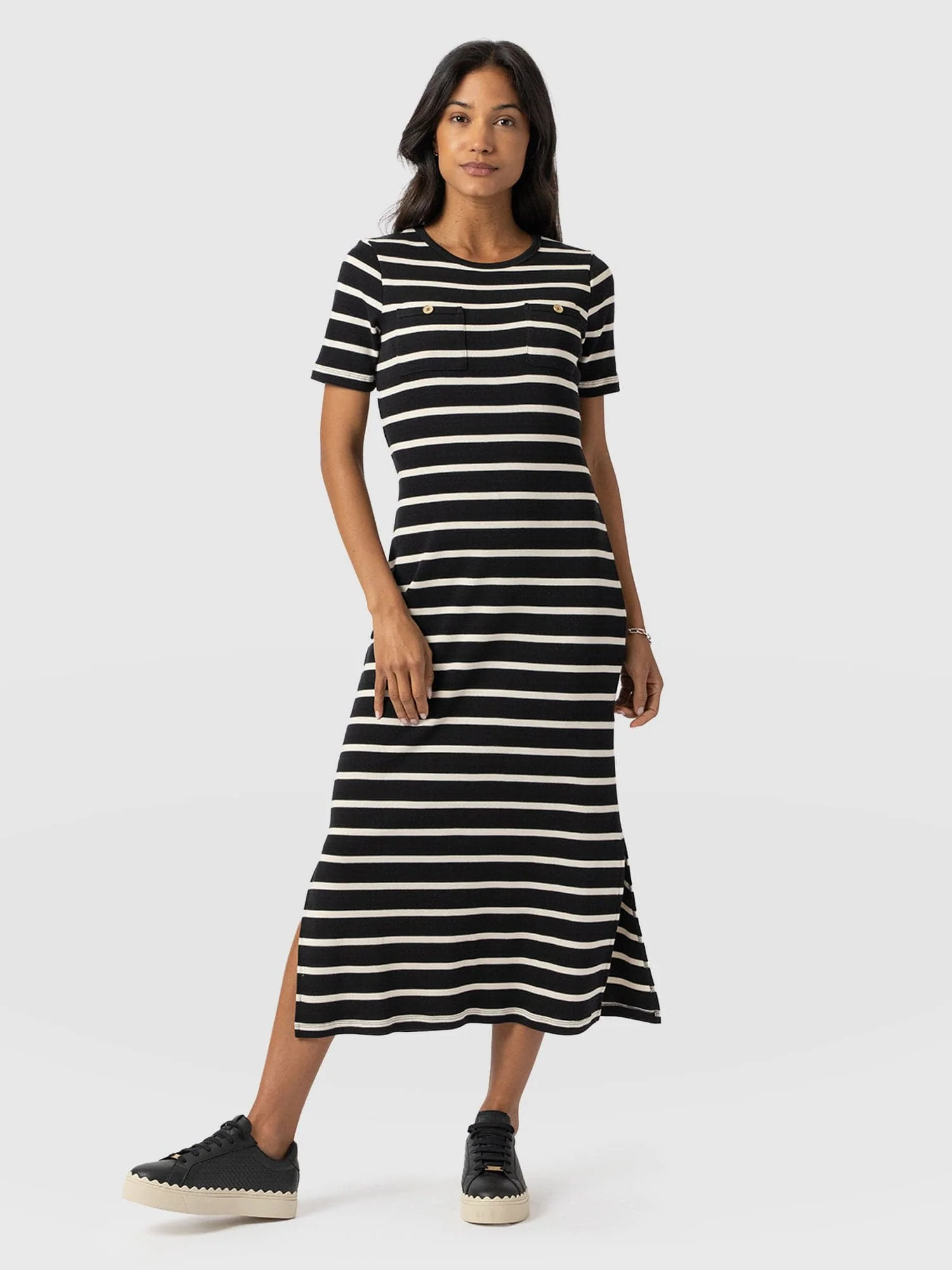 Helena T-Shirt Dress - Stripe - Image 5
