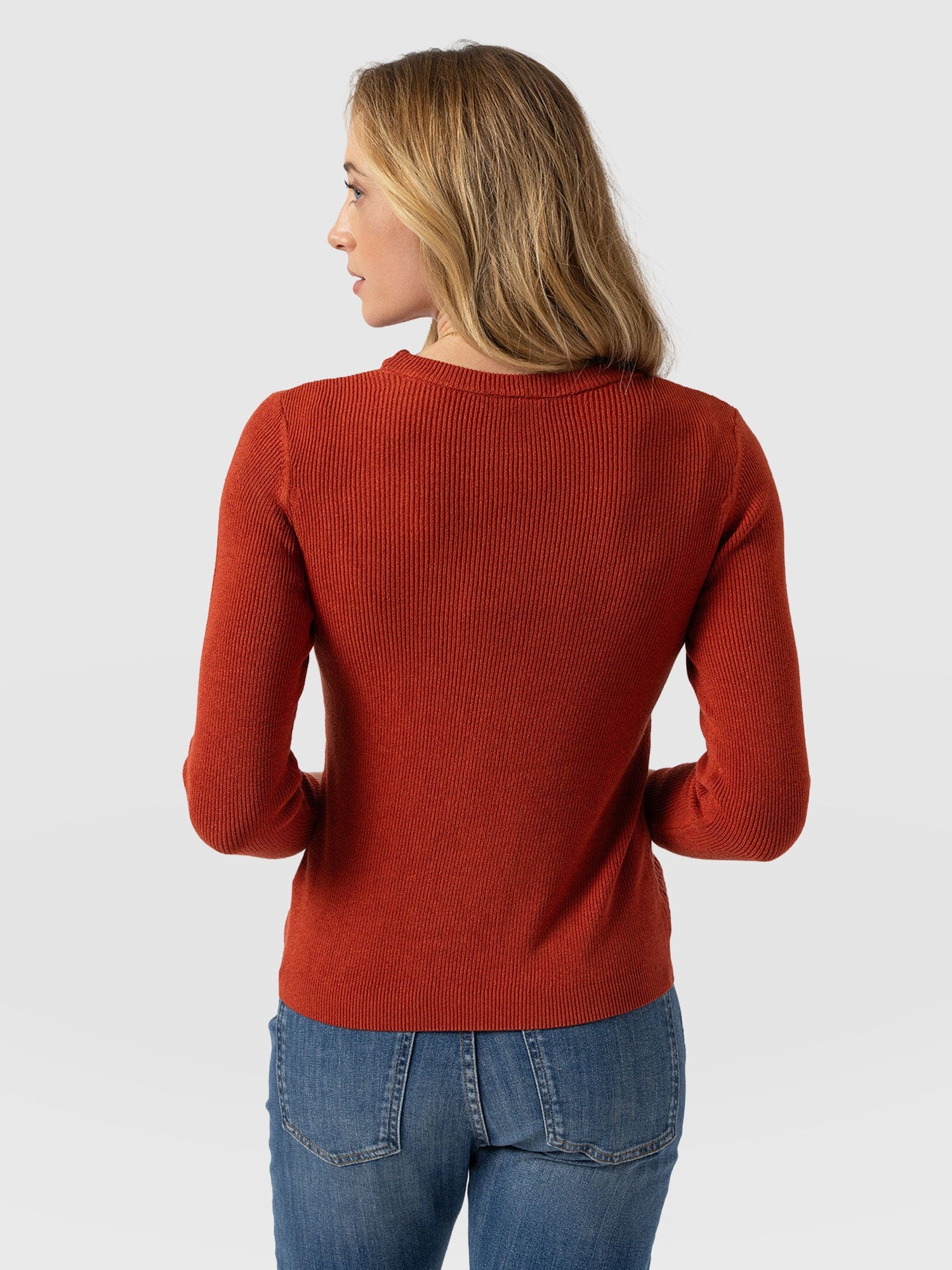 Honeycomb Rib Jumper - Amber - Image 6
