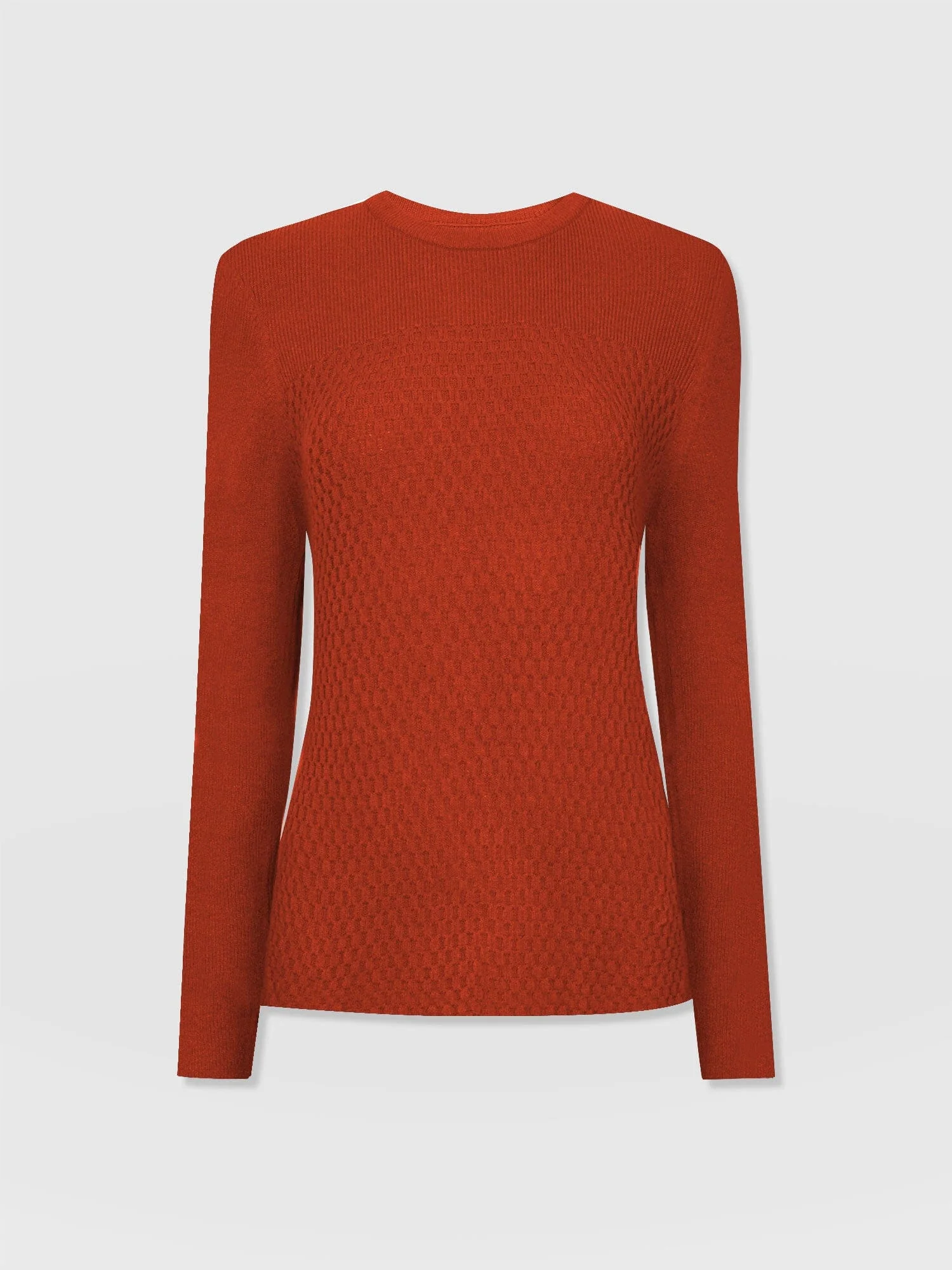 Honeycomb Rib Jumper - Amber - Image 7