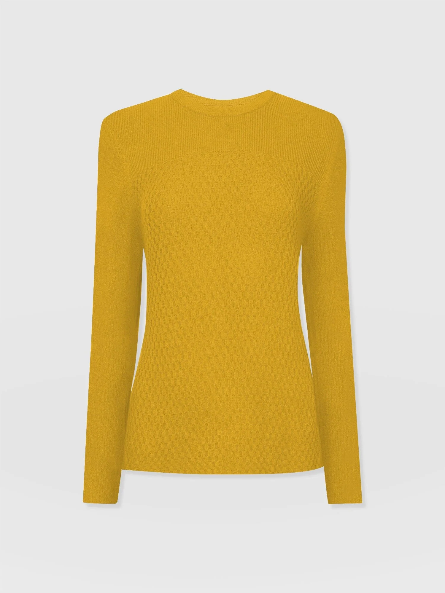 Honeycomb Rib Jumper - Yellow - Image 7