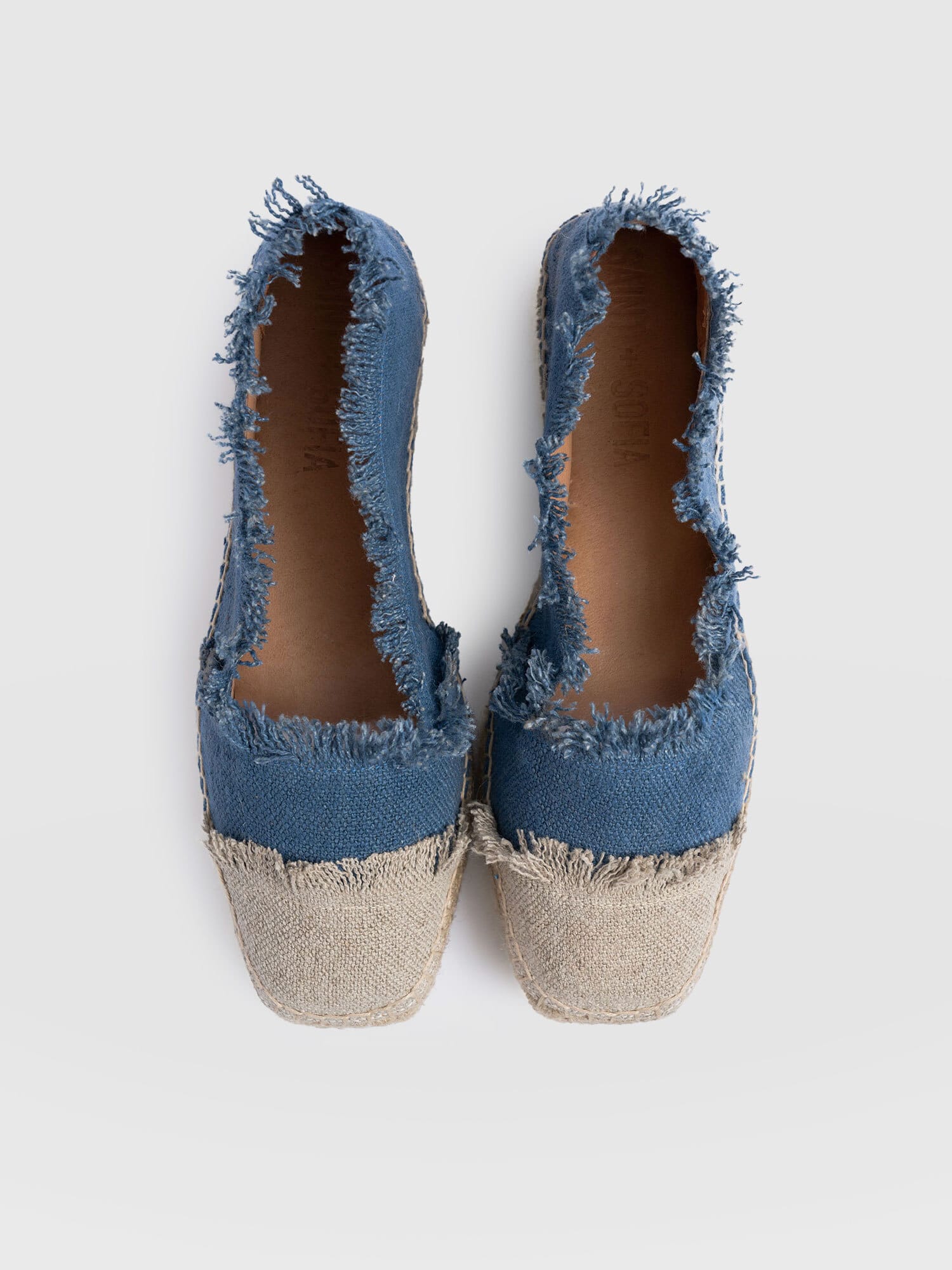 Ivy Frayed Espadrille Pumps - Blue - Image 5